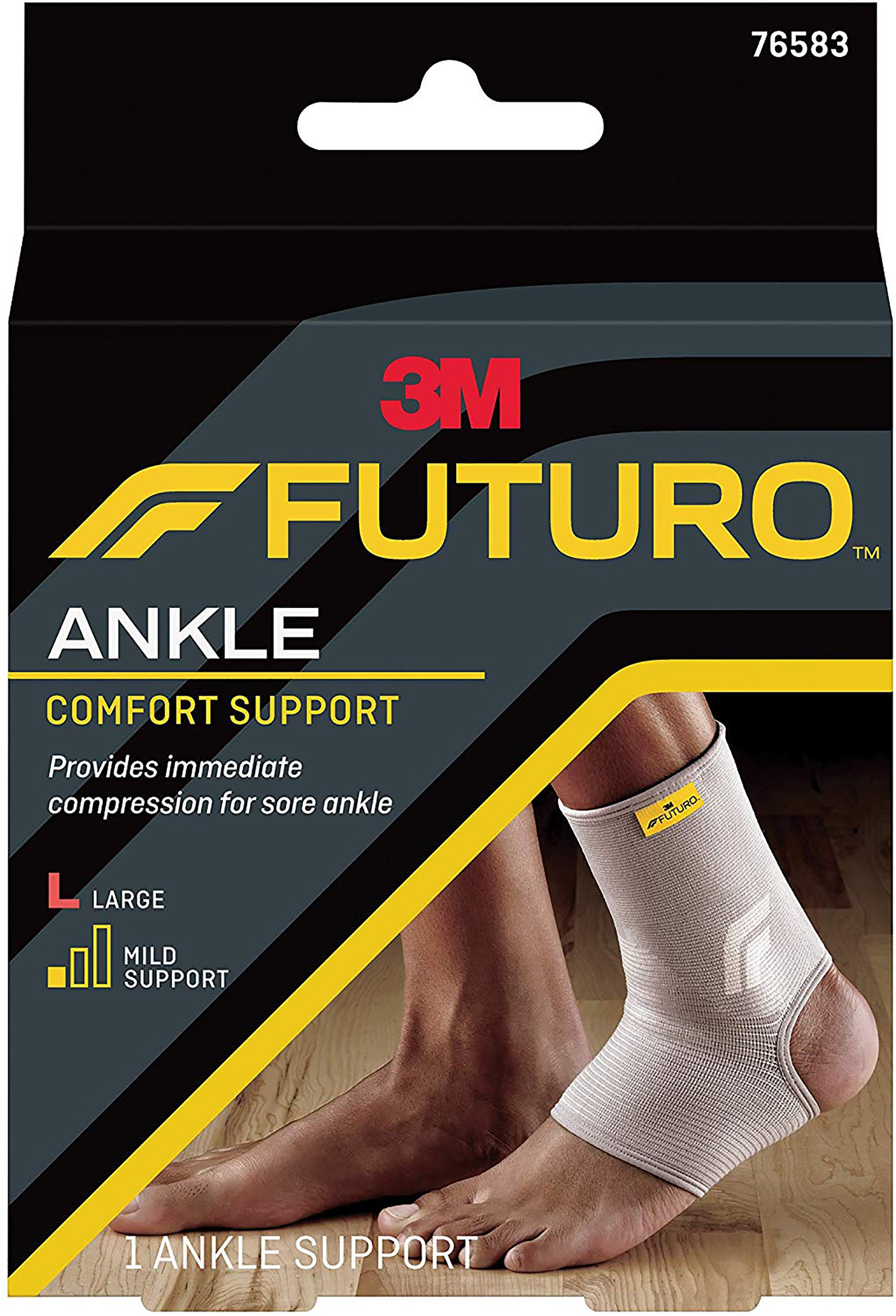 3M Futuro Ankle Comfort Support, 76583ENR, Large - Box of 3