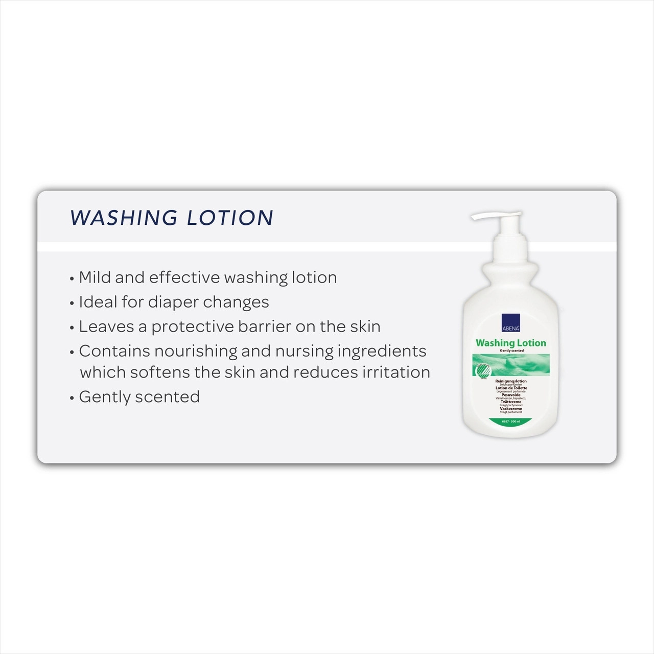 Abena Washing Lotion, Gently Scented, 16.9 oz.