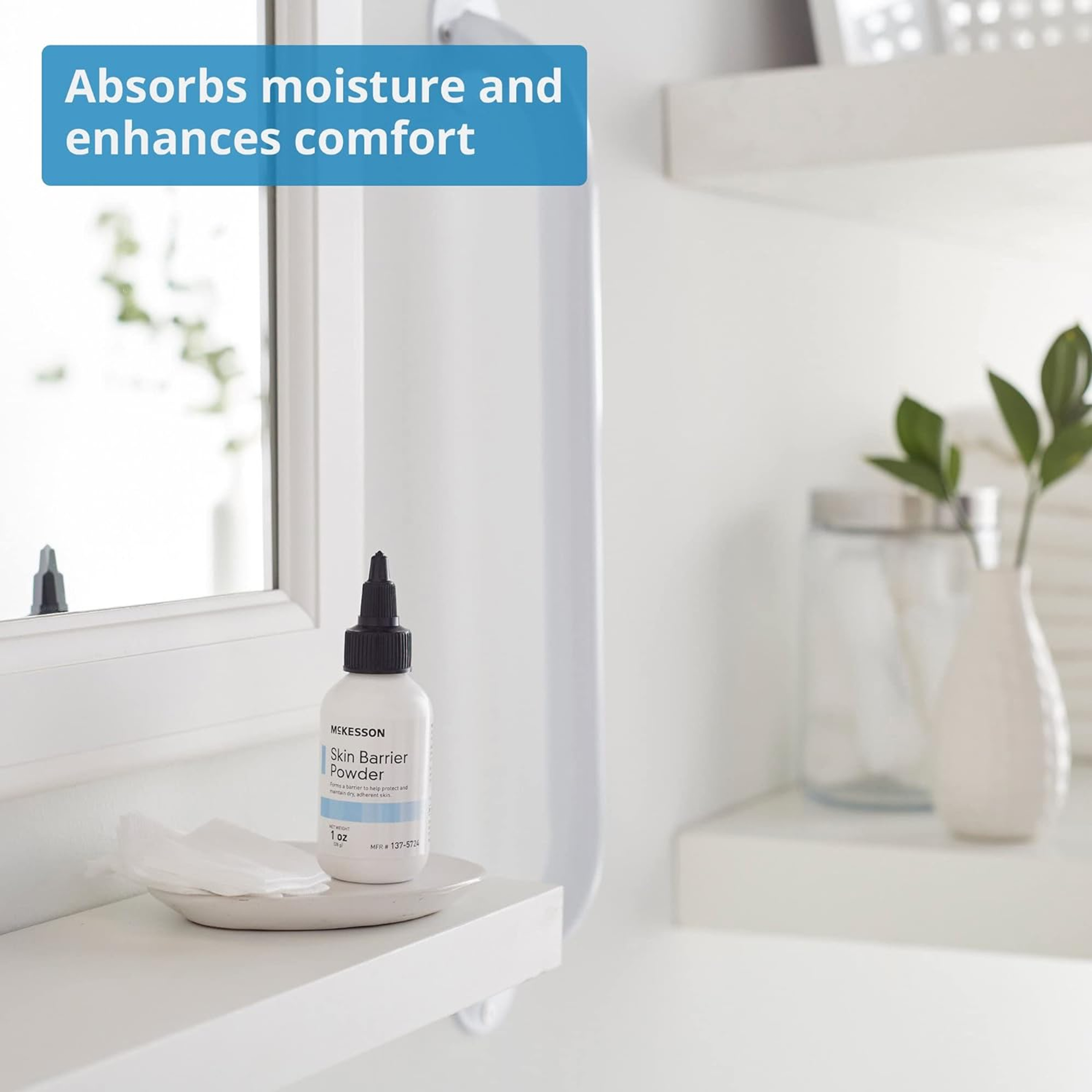 McKesson Skin Barrier Powder, 1 oz. Puff Bottle