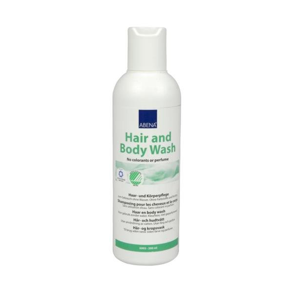 Abena Hair and Body Wash, No Colorants or Perfume, 200 mL, 6993, 1 Each