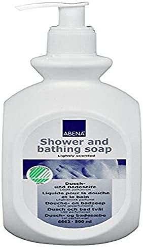 Abena Shower and Bathing Soap, Gently Scented, 500 mL