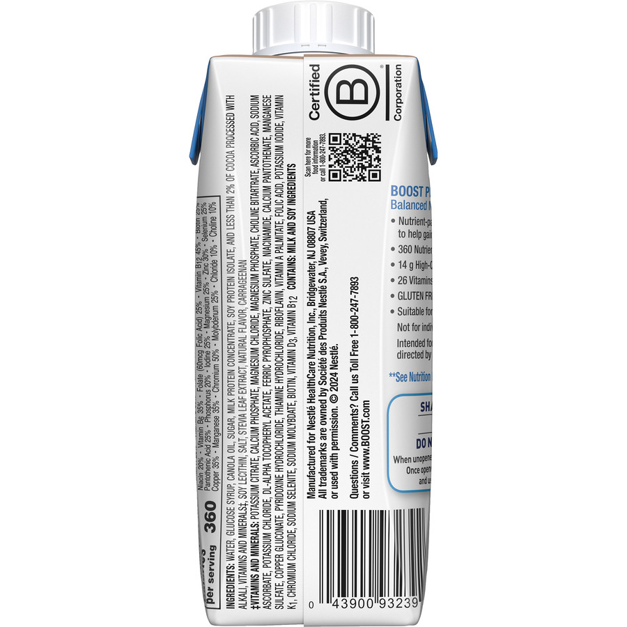 Boost Plus Balanced Nutritional Drink, Carton, 8 oz., Rich Chocolate
