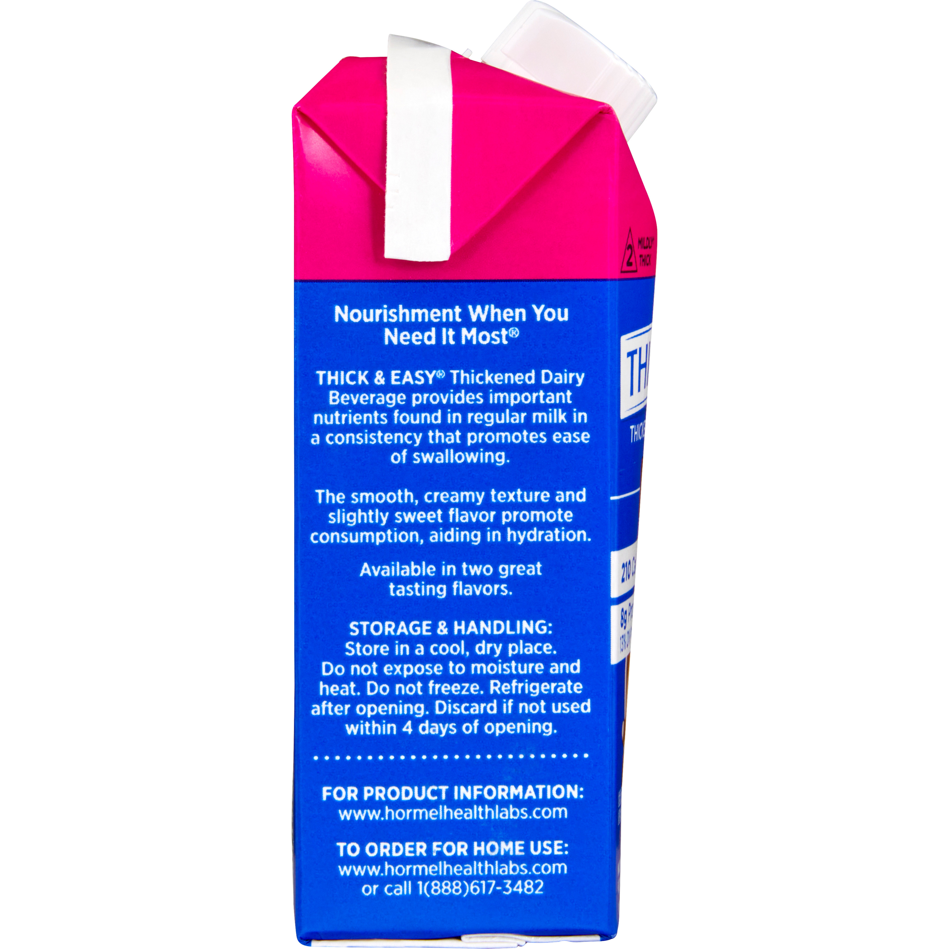 Hormel Thick & Easy Thickened Dairy Beverage, Chocolate, Nectar Consistency, 8 oz.