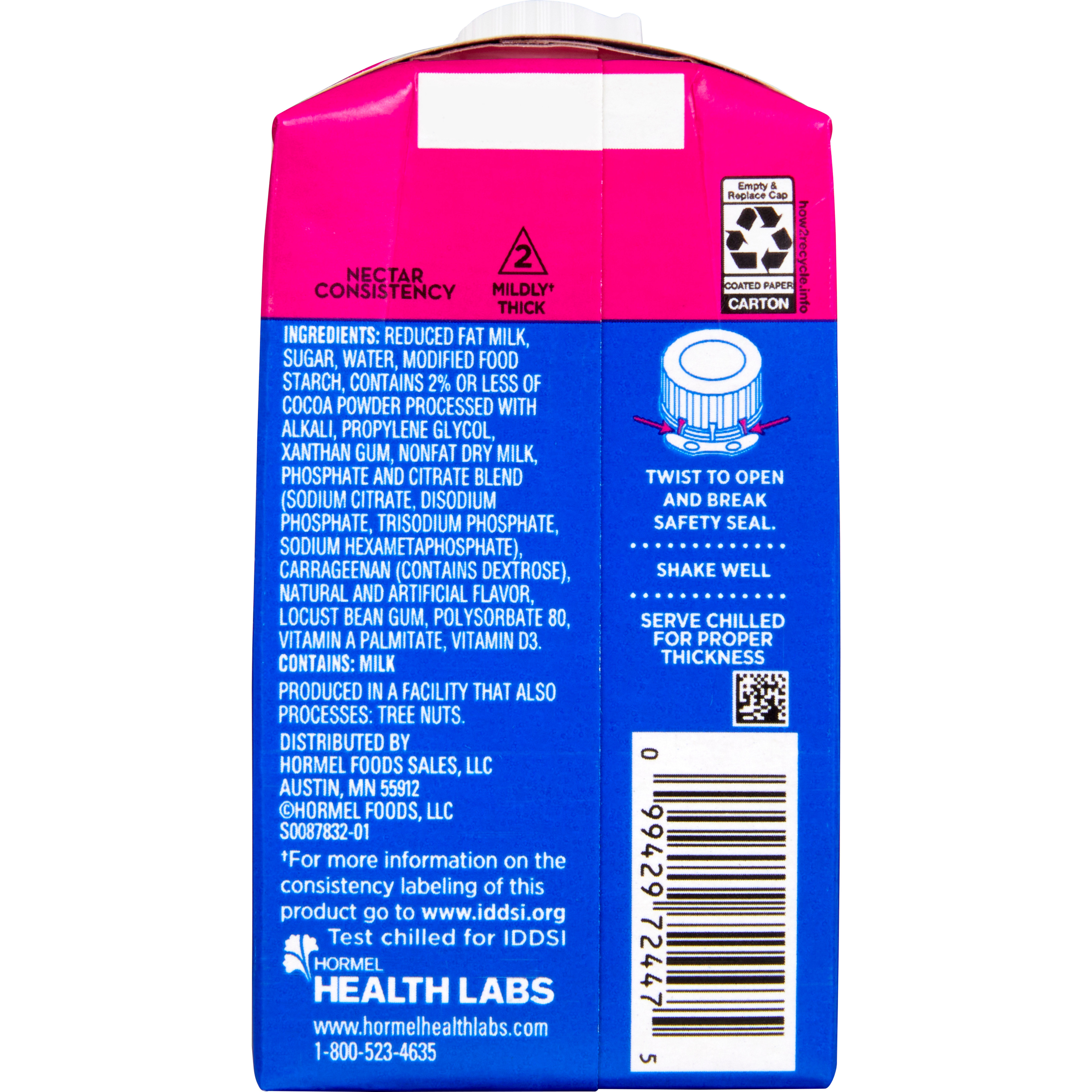 Hormel Thick & Easy Thickened Dairy Beverage, Chocolate, Nectar