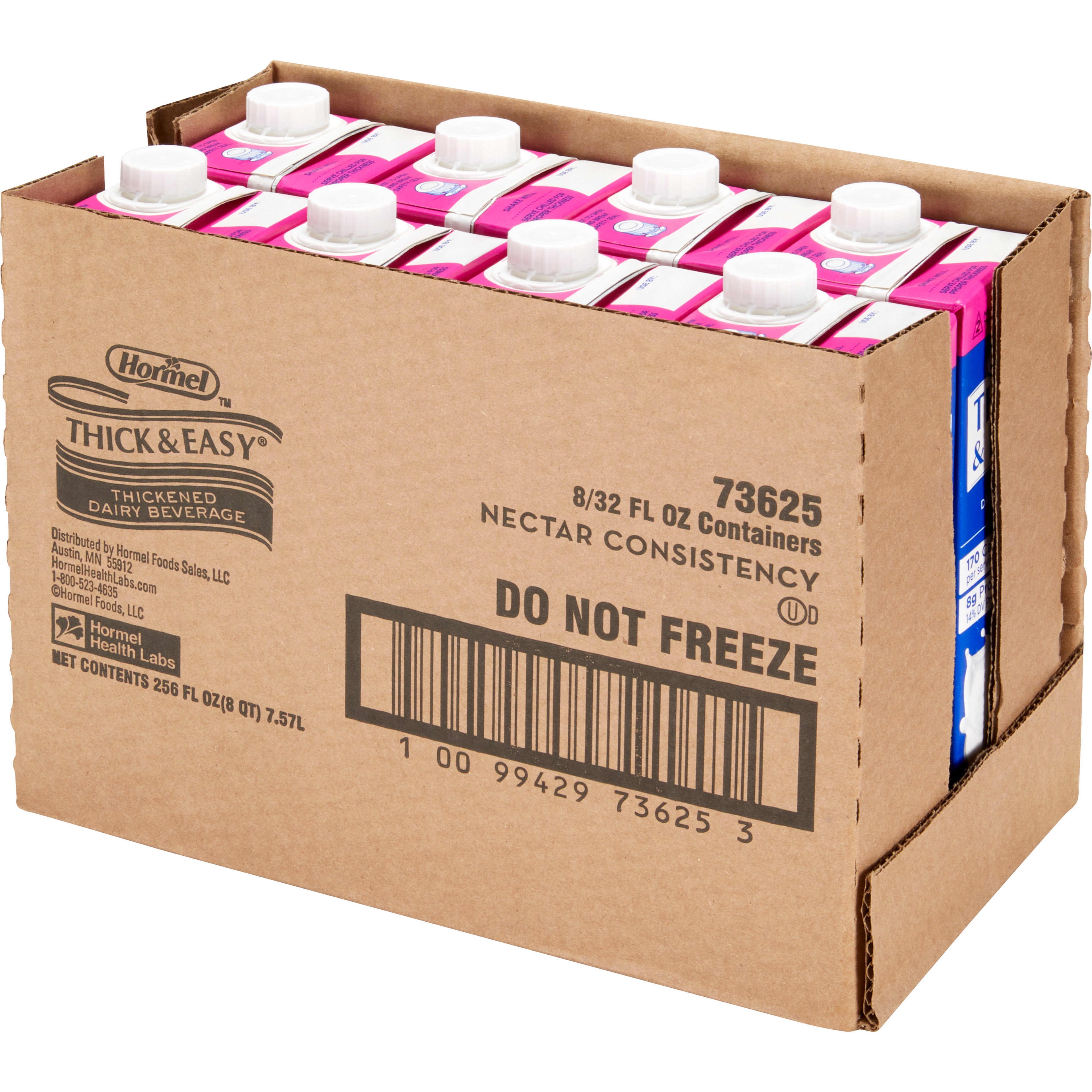 Hormel Thick & Easy Thickened Dairy Beverage, Milk Flavor, Nectar Consistency, 32 oz.
