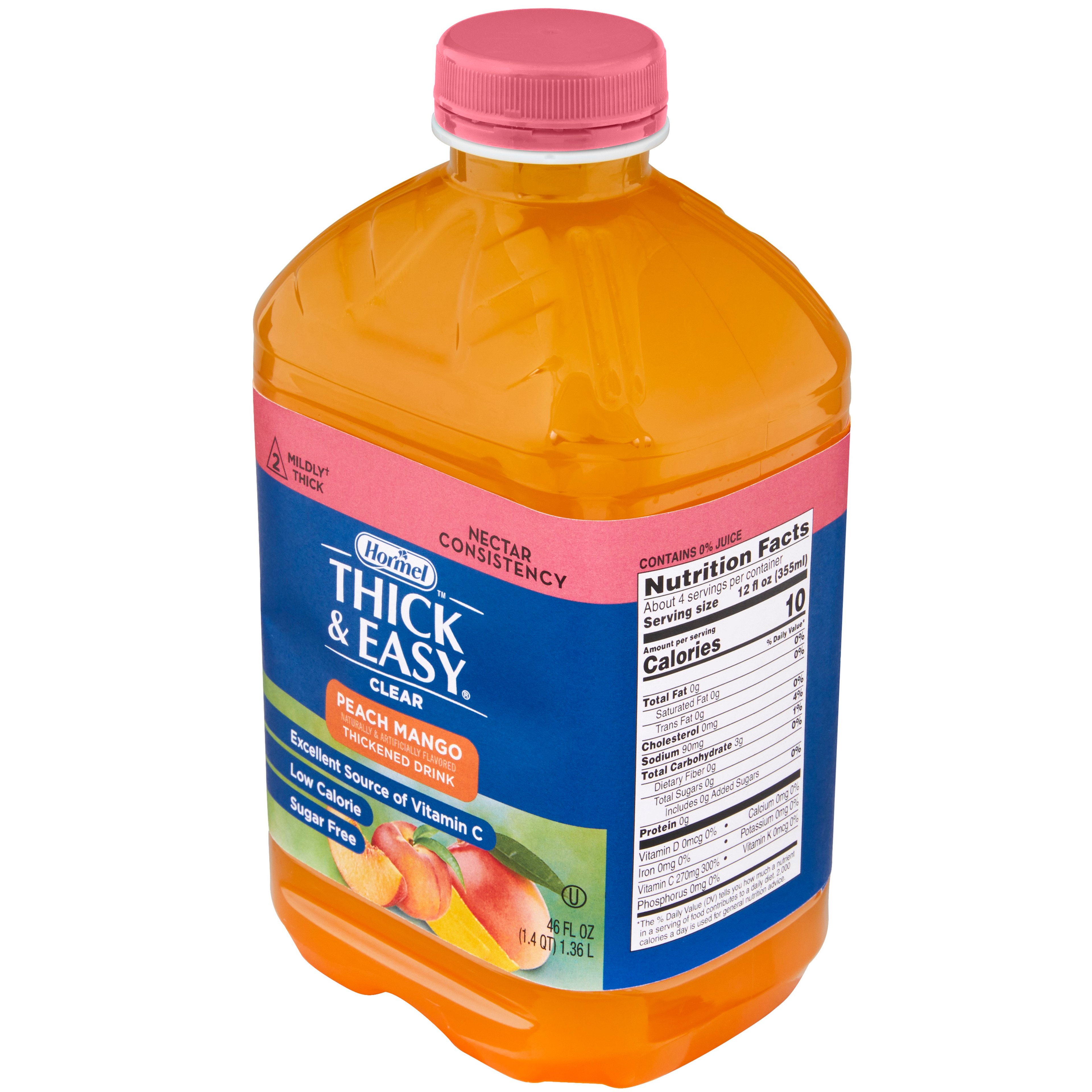 Hormel Thick & Easy Clear, Sugar Free, Peach Mango, Nectar Consistency, 46 oz.