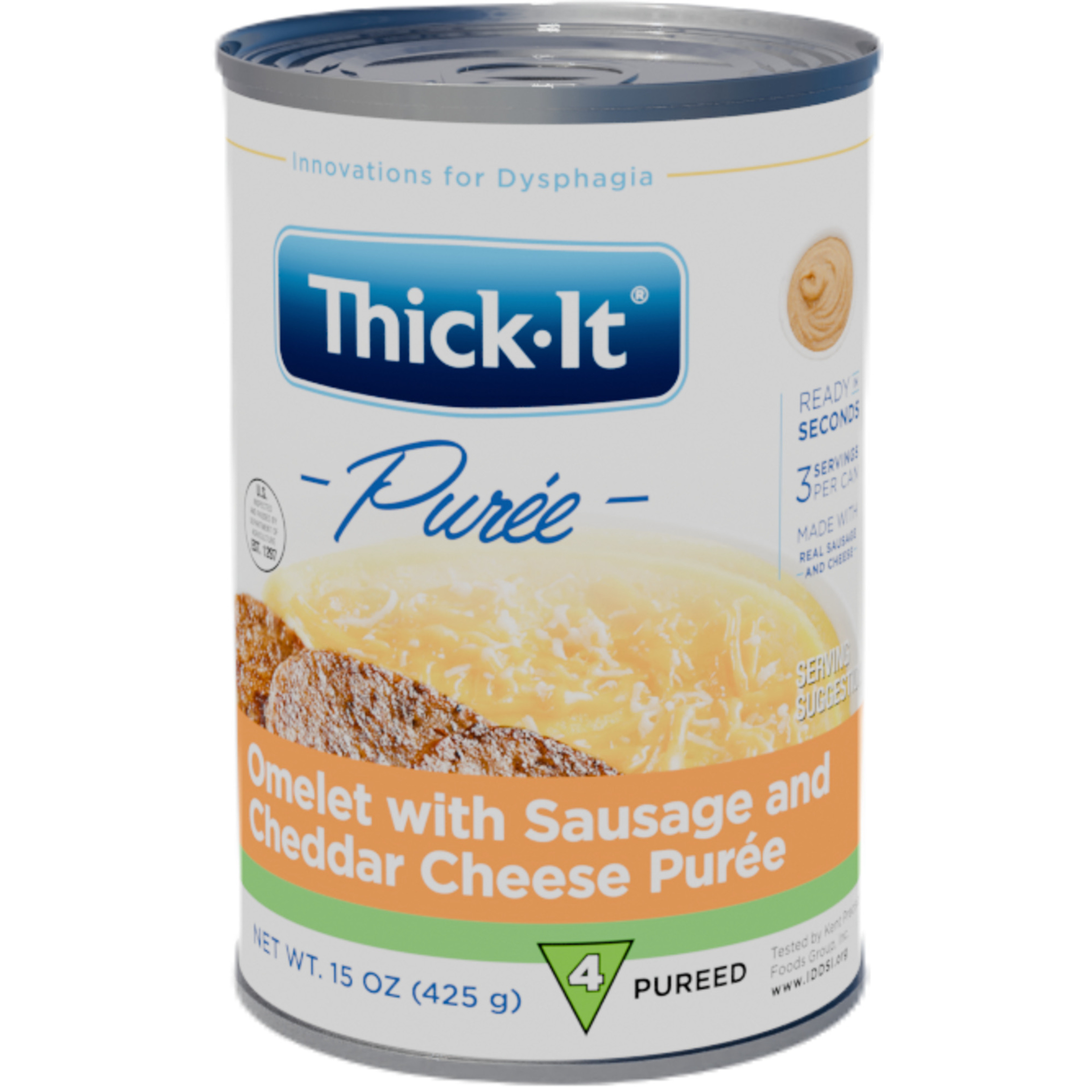 Thick-It Omelet with Sausage and Cheddar Cheese Puree, Can