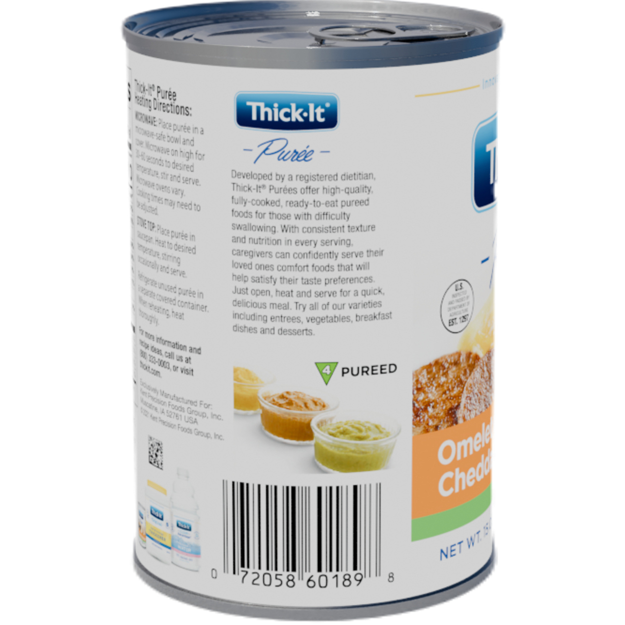 Thick-It Omelet with Sausage and Cheddar Cheese Puree, Can