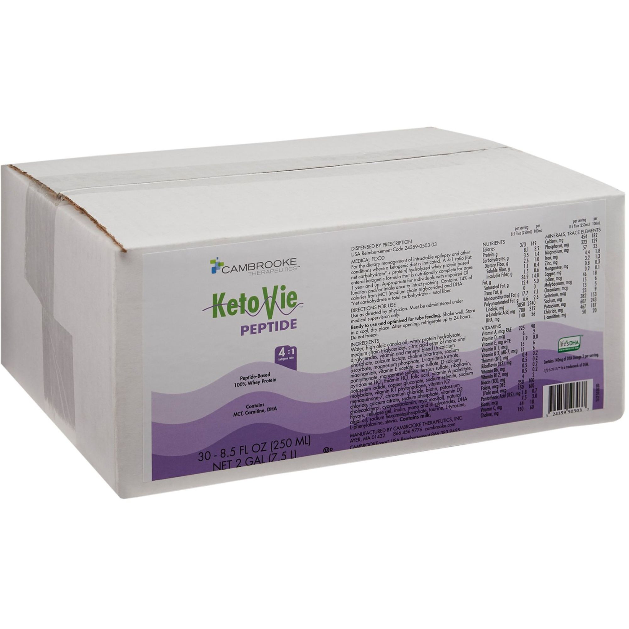 Cambrooke Therapeutics KetoVie Peptide Liquid, 8.5 oz.