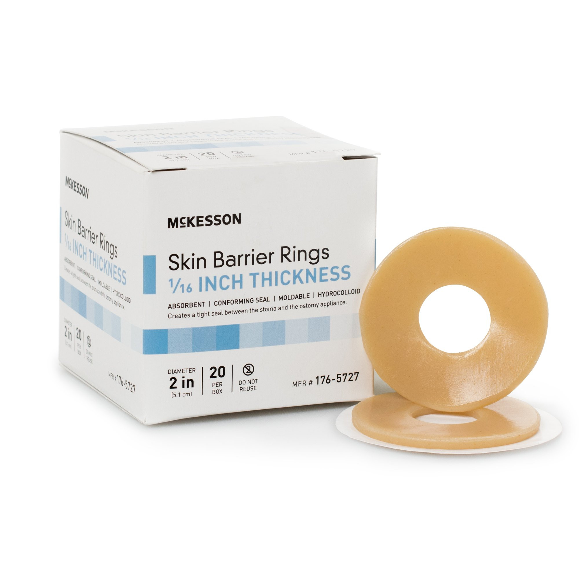 McKesson Skin Barrier Rings, 1/16" Thickness, 176-5727, Box of 20