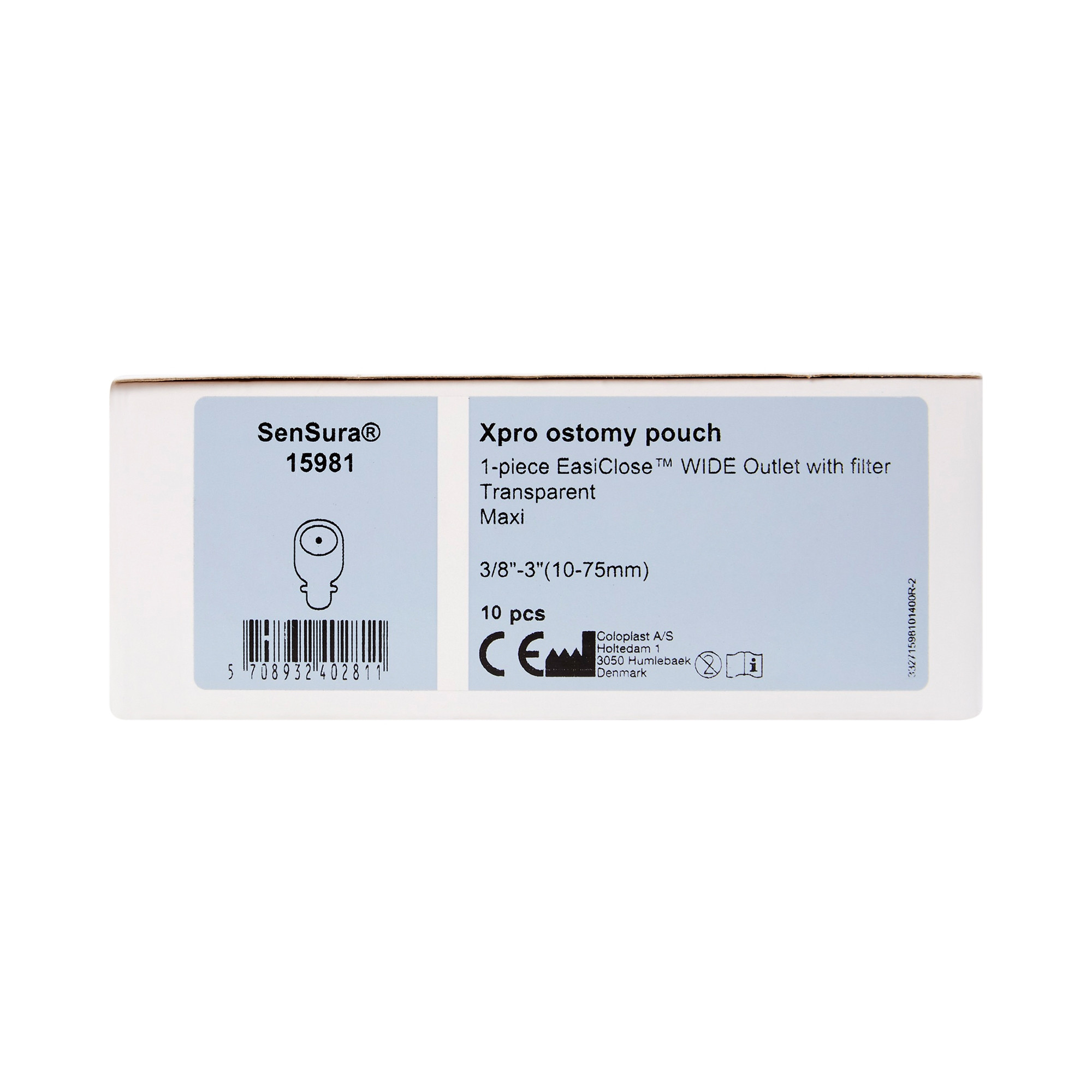 Coloplast SenSura Xpro One-Piece System Ostomy Pouch, 3/8-3' Stoma