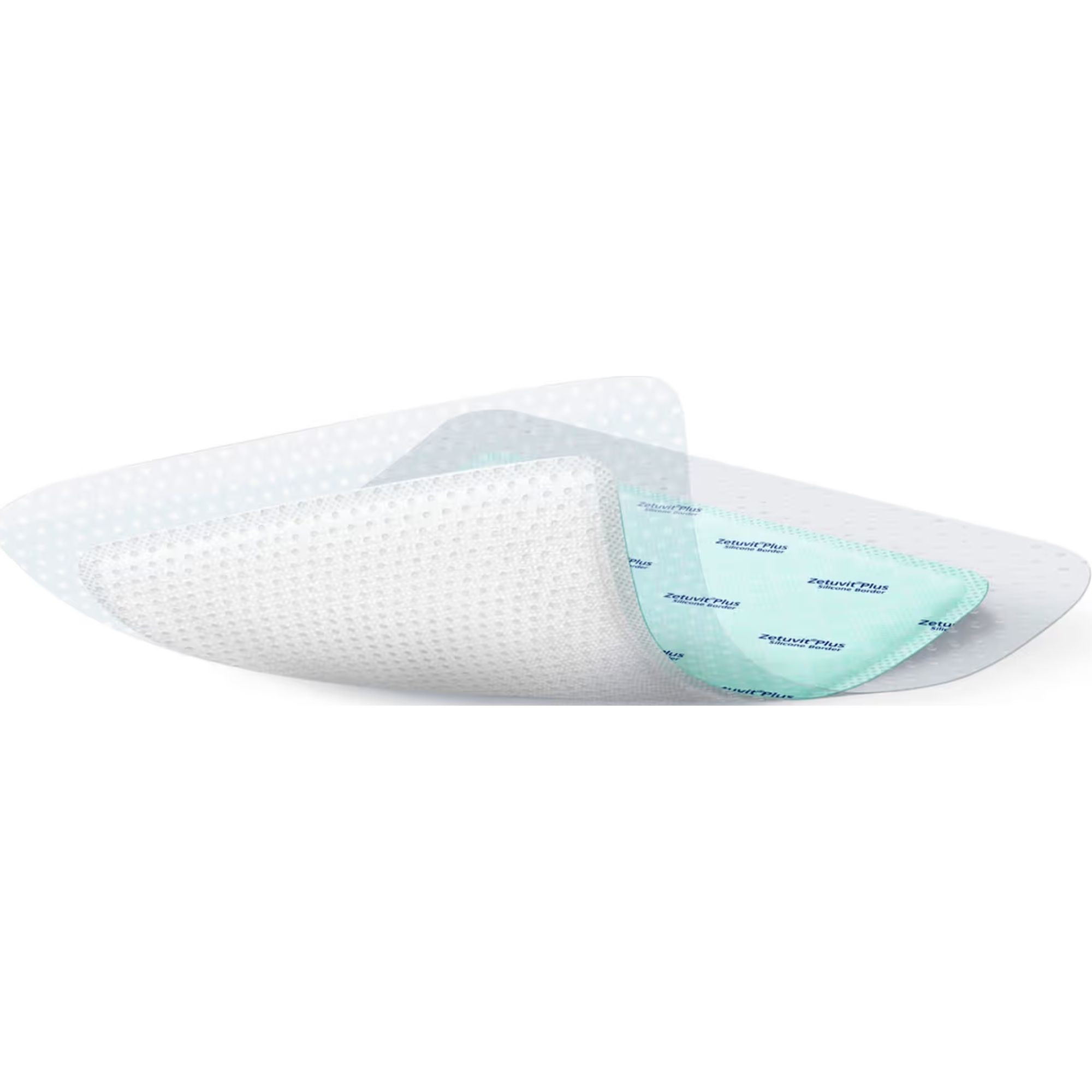 Zetuvit Plus Silicone Border Super Absorbent Dressing, 4 X 4"