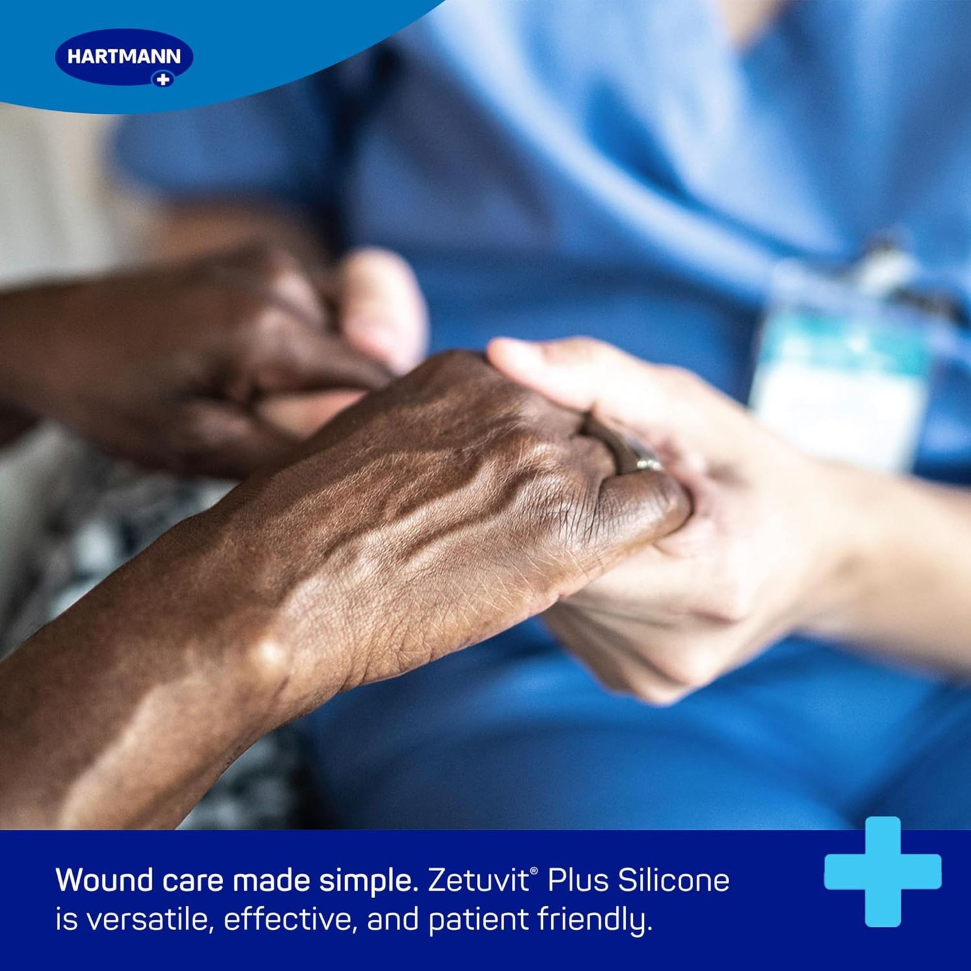 Zetuvit Plus Silicone Border Super Absorbent Dressing, 4 X 4"