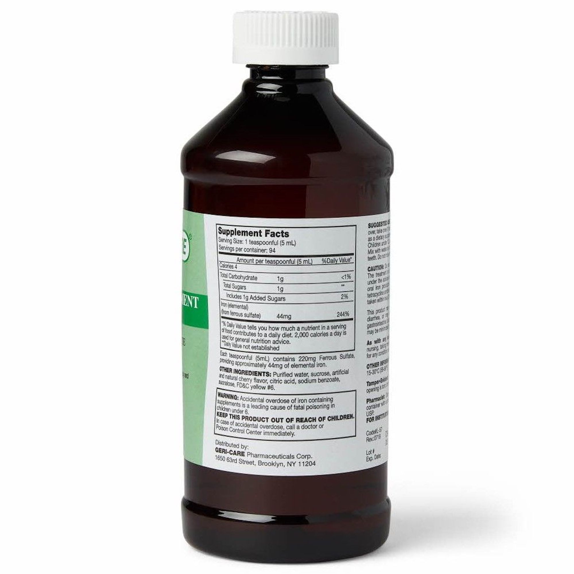 Geri-Care Iron Supplement Liquid, 220 mg/5 mL, 16 oz
