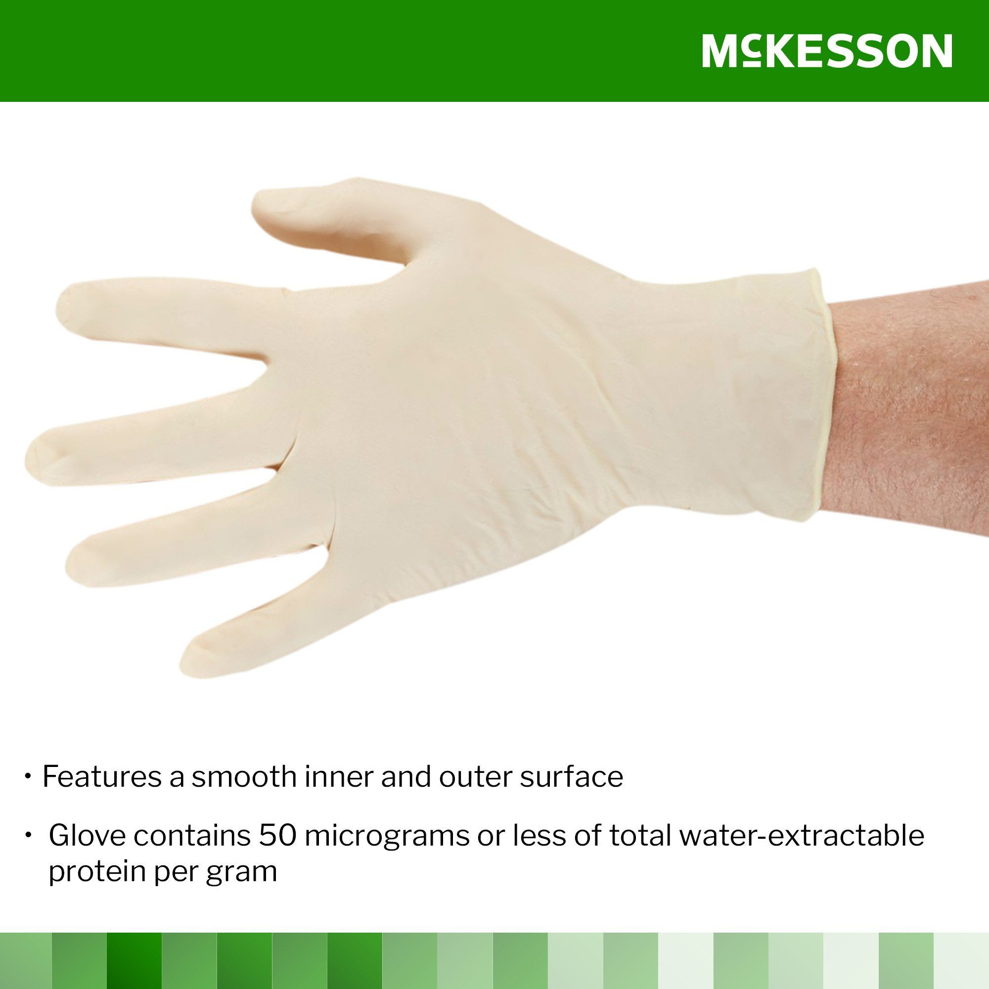 McKesson Confiderm DCL Latex Exam Gloves, Powder Free,