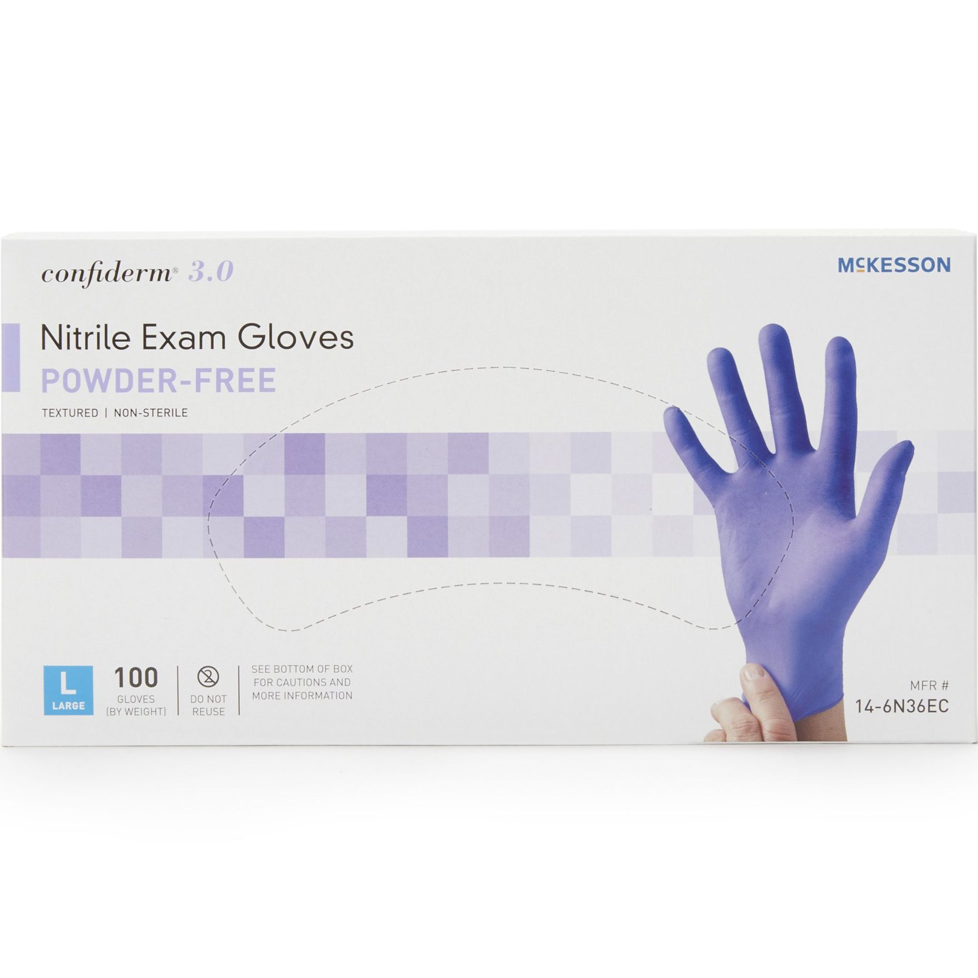 McKesson Confiderm 3.0 Nitrile Powder-Free Exam Gloves