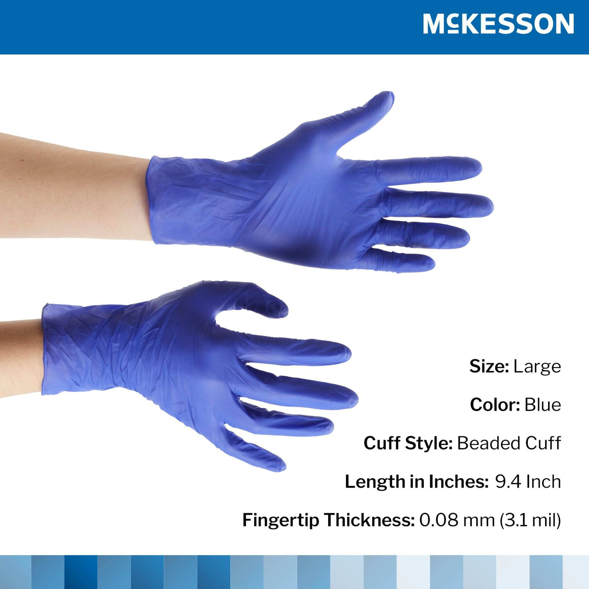 McKesson Confiderm 3.0 Nitrile Powder-Free Exam Gloves