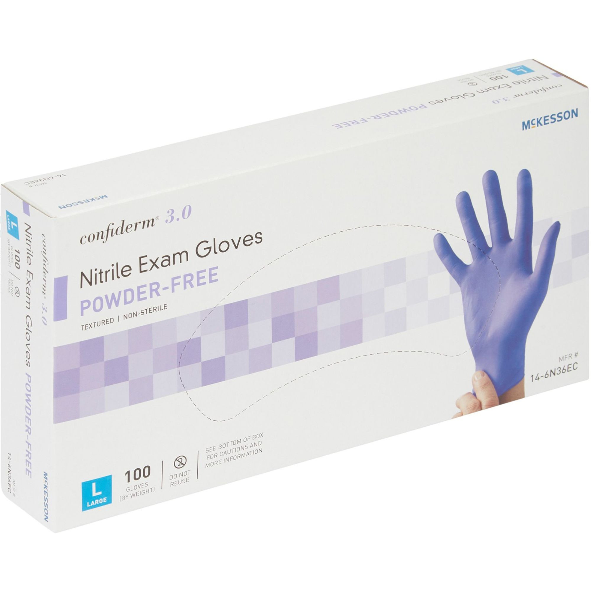 McKesson Confiderm 3.0 Nitrile Powder-Free Exam Gloves