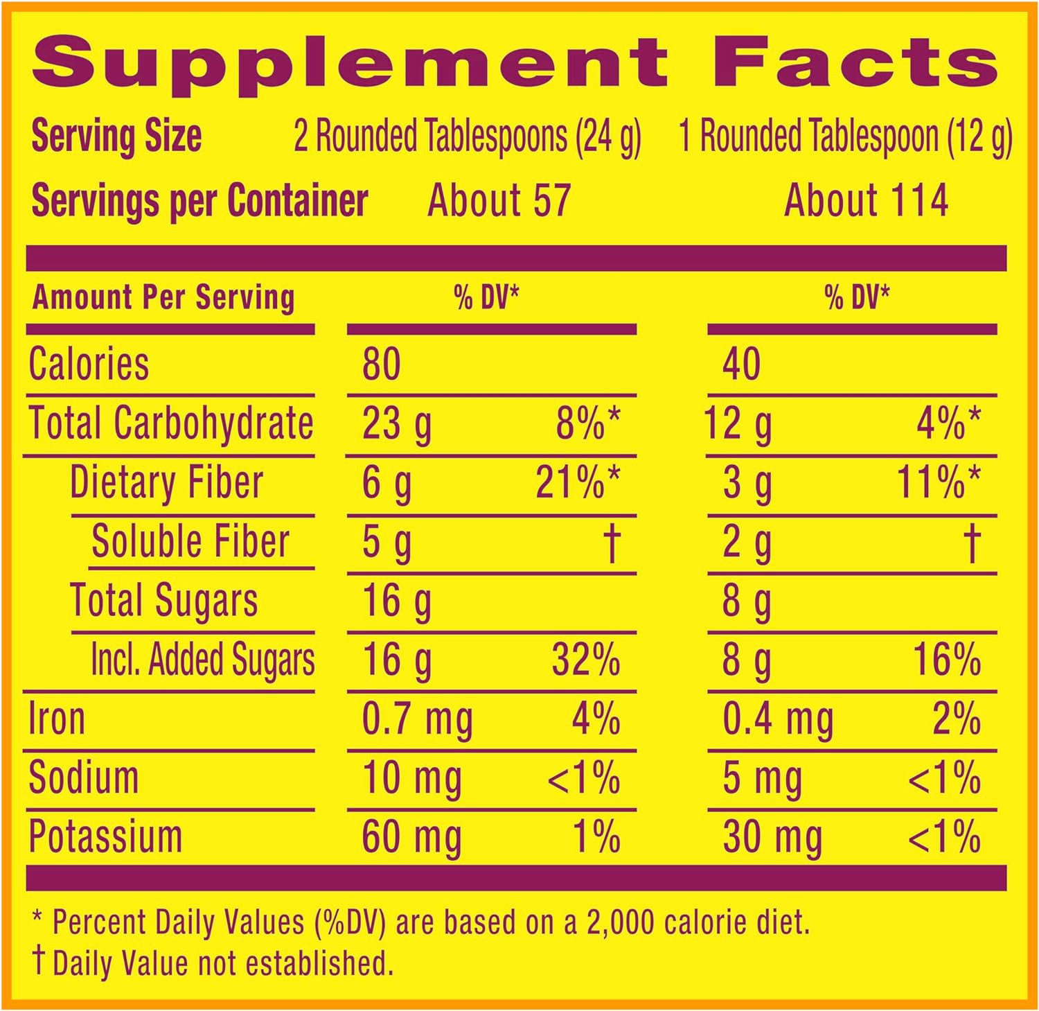 Metamucil Psyllium Fiber Supplement Powder with Real Sugar, Orange Smooth