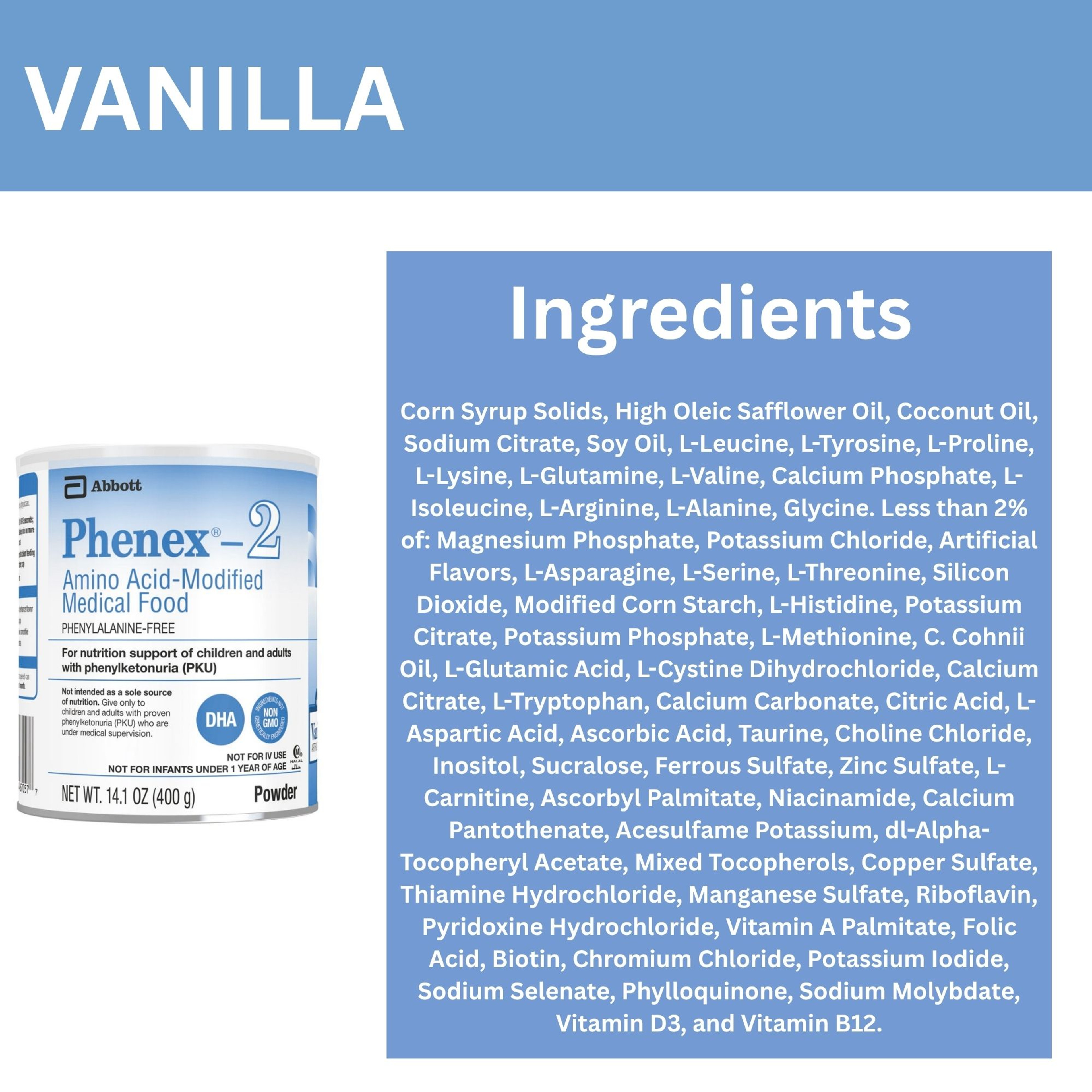 Phenex-2 Amino Acid-Modified Medical Food Powder, 14.1 oz