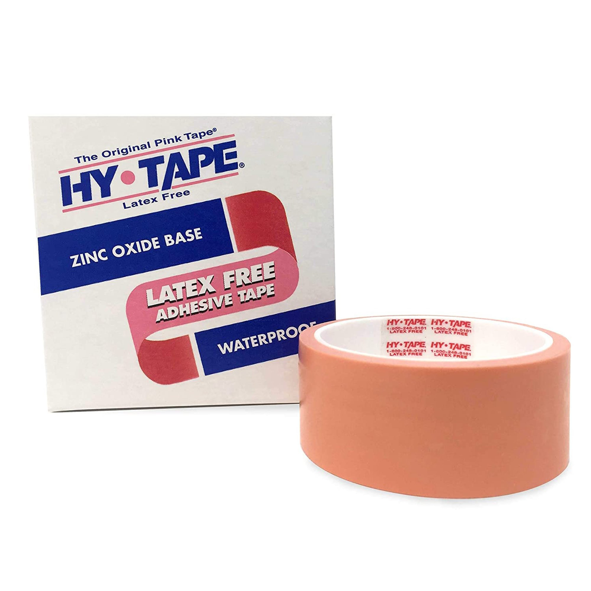 Hy-Tape Latex Free Zinc Oxide-Base Adhesive Tape, Waterproof, 1" X 5 yds, 110BLF, 1 Roll