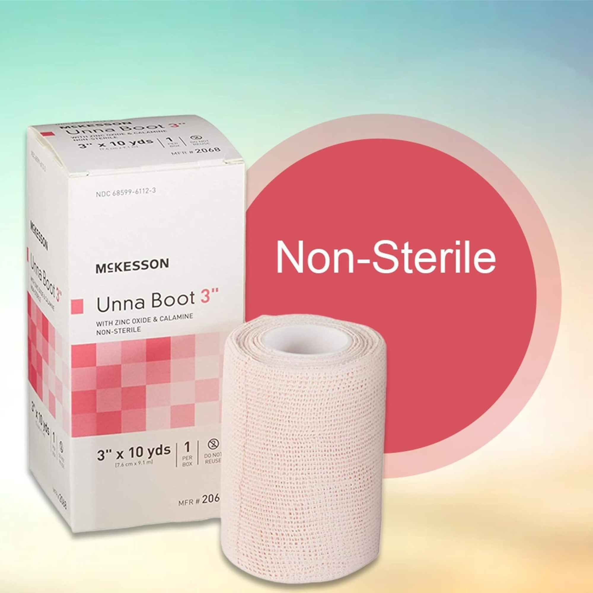 McKesson Unna Boot with Zinc Oxide & Calamine, 3" x 10 yds