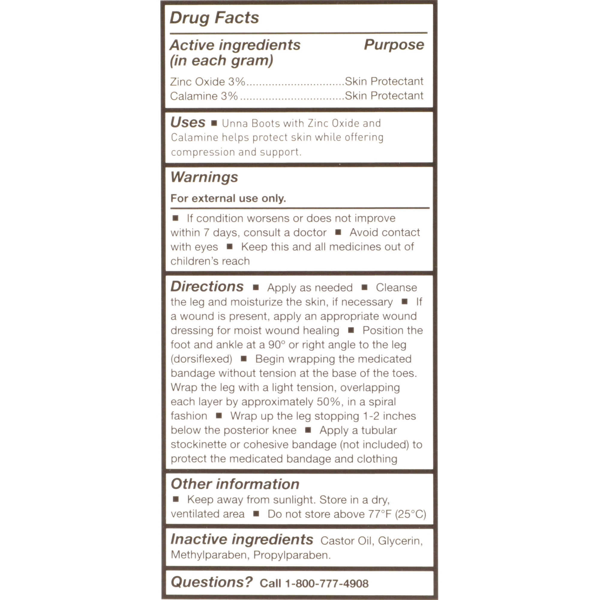 McKesson Unna Boot with Zinc Oxide & Calamine, 3" x 10 yds