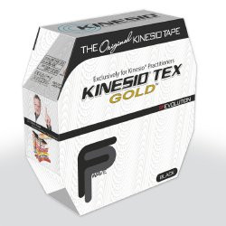 Kinesio Tex Gold Kinesiology Tape, 2 Inch x 34 Yard, Black, GKT-45125, Box of 1