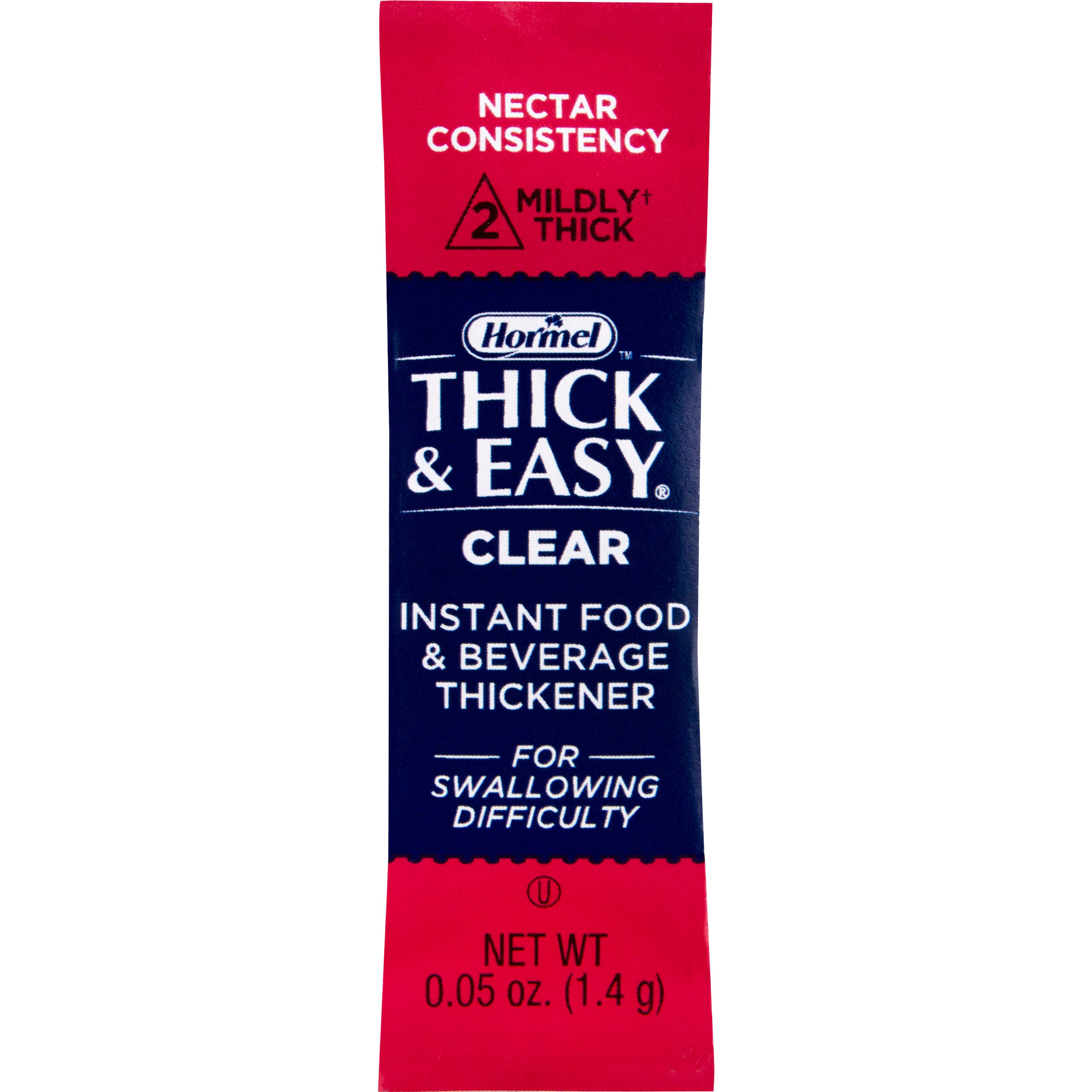 Thick & Easy Clear Food and Beverage Thickener, Nectar Consistency, Unflavored, 1.4 Gram Packet