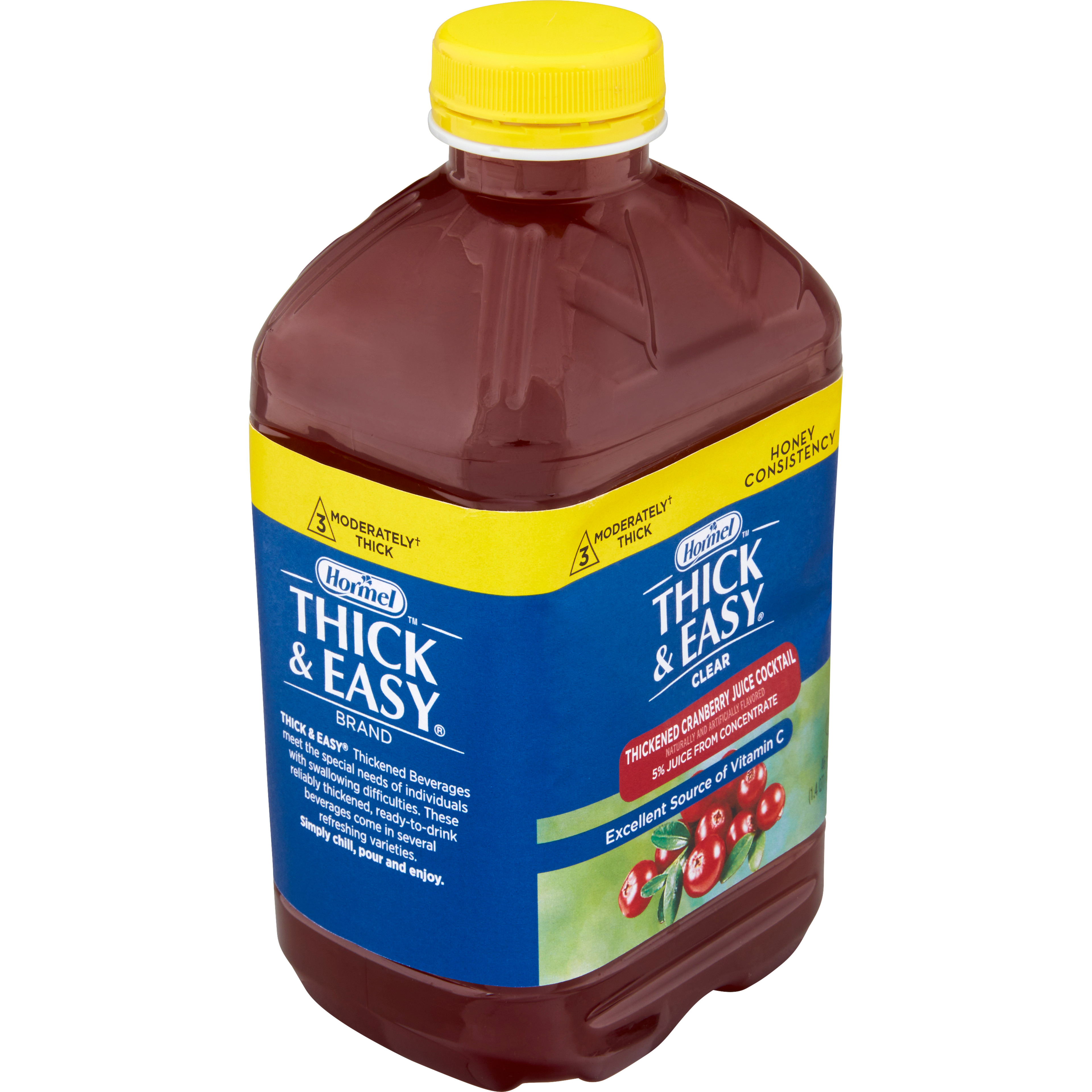 Thick & Easy Clear Honey Consistency Cranberry Thickened Beverage, 46 oz. Bottle