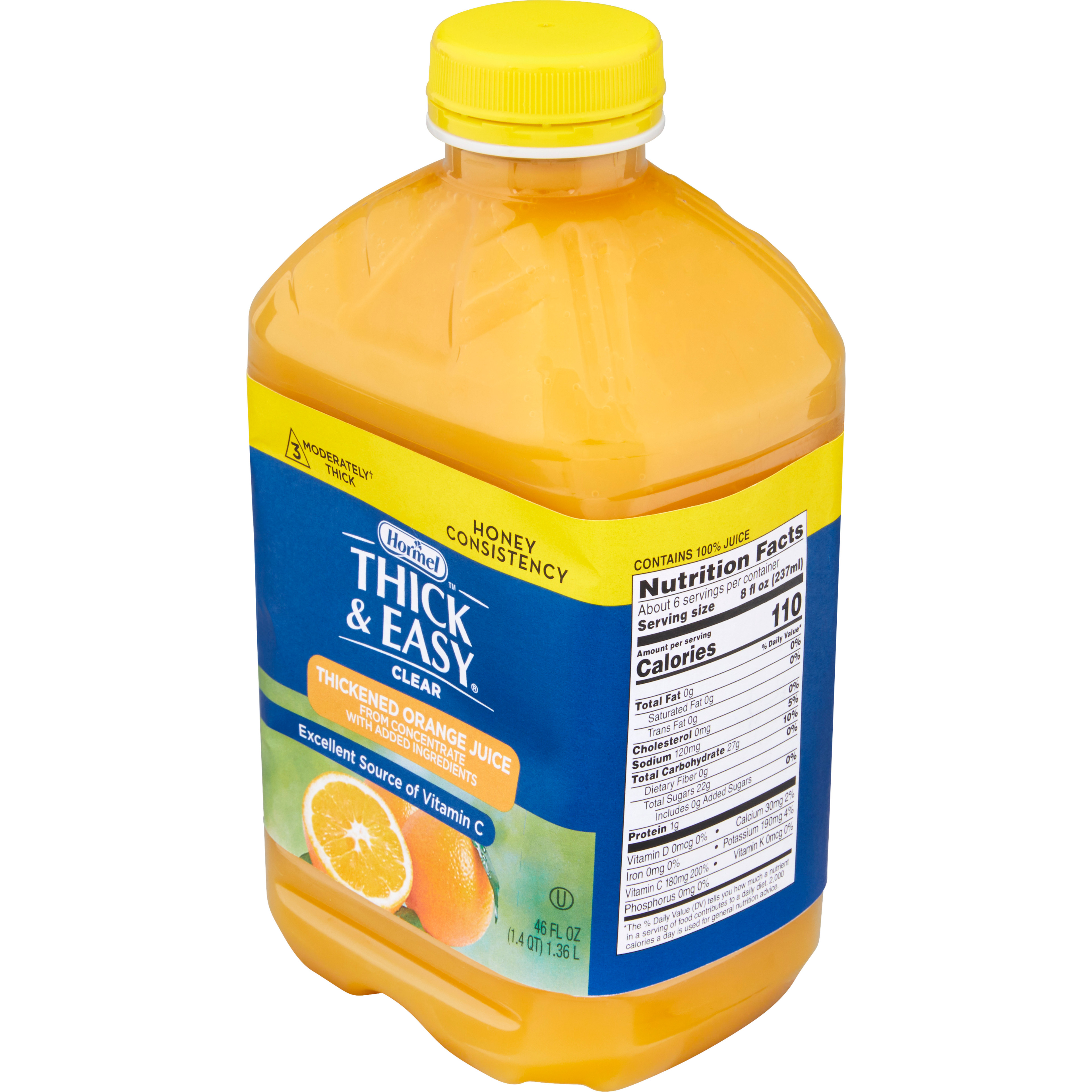 Thick & Easy Clear Honey Consistency Orange Juice Thickened Beverage, 46 oz. Bottle