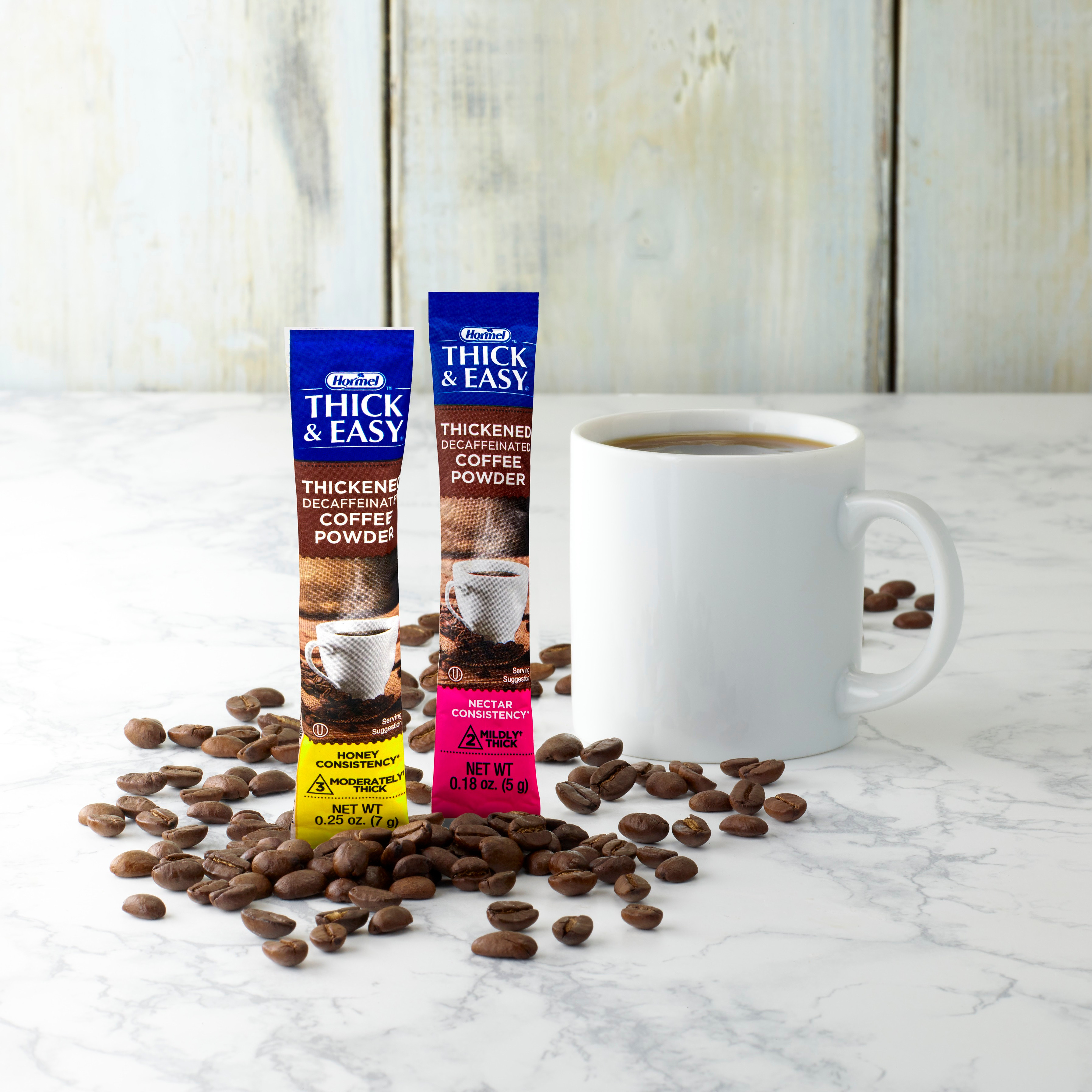 Thick & Easy Nectar Consistency Coffee Thickened Decaffeinated Beverage, 7 Gram