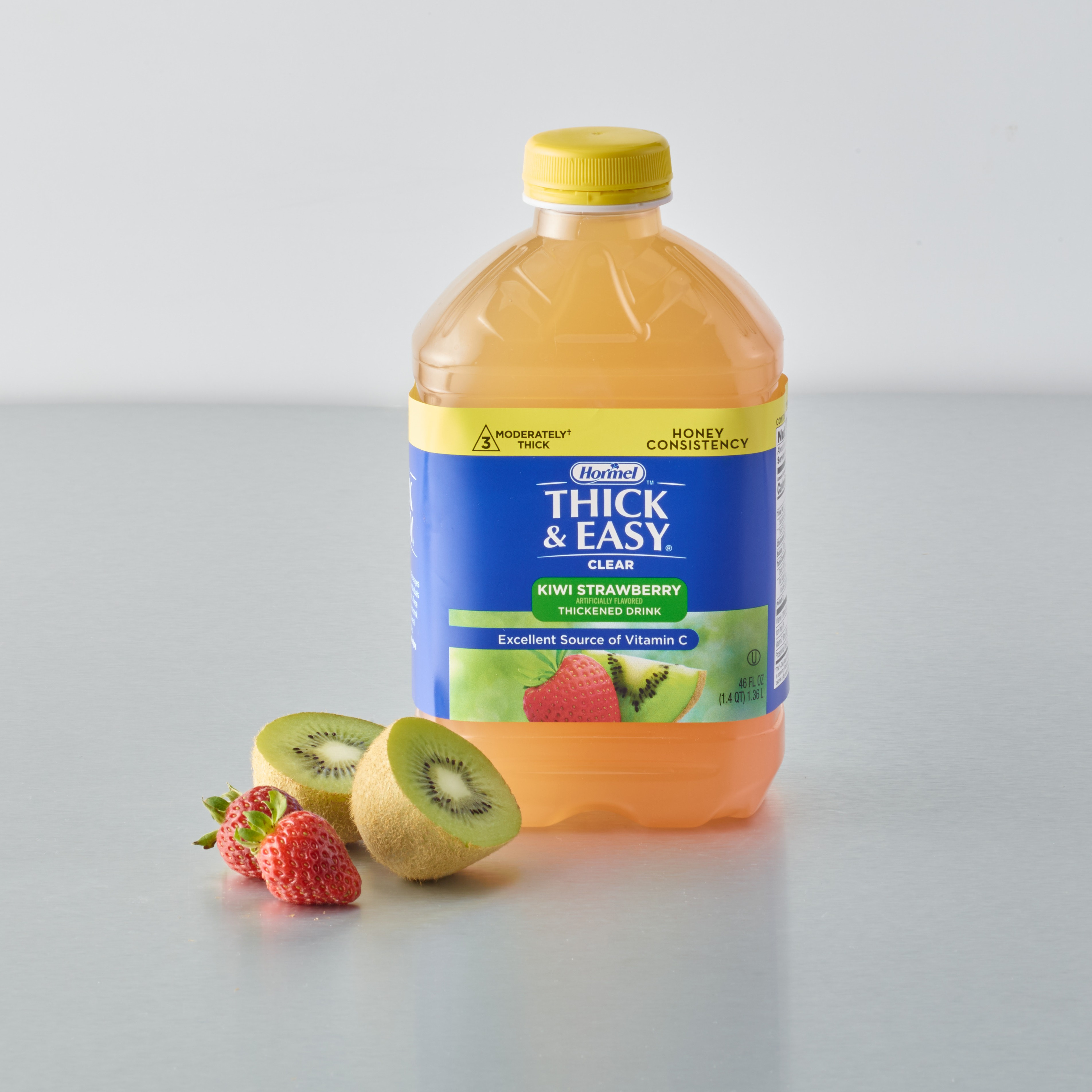 Thick & Easy Clear Honey Consistency Kiwi Strawberry Thickened Beverage, 46 oz. Bottle