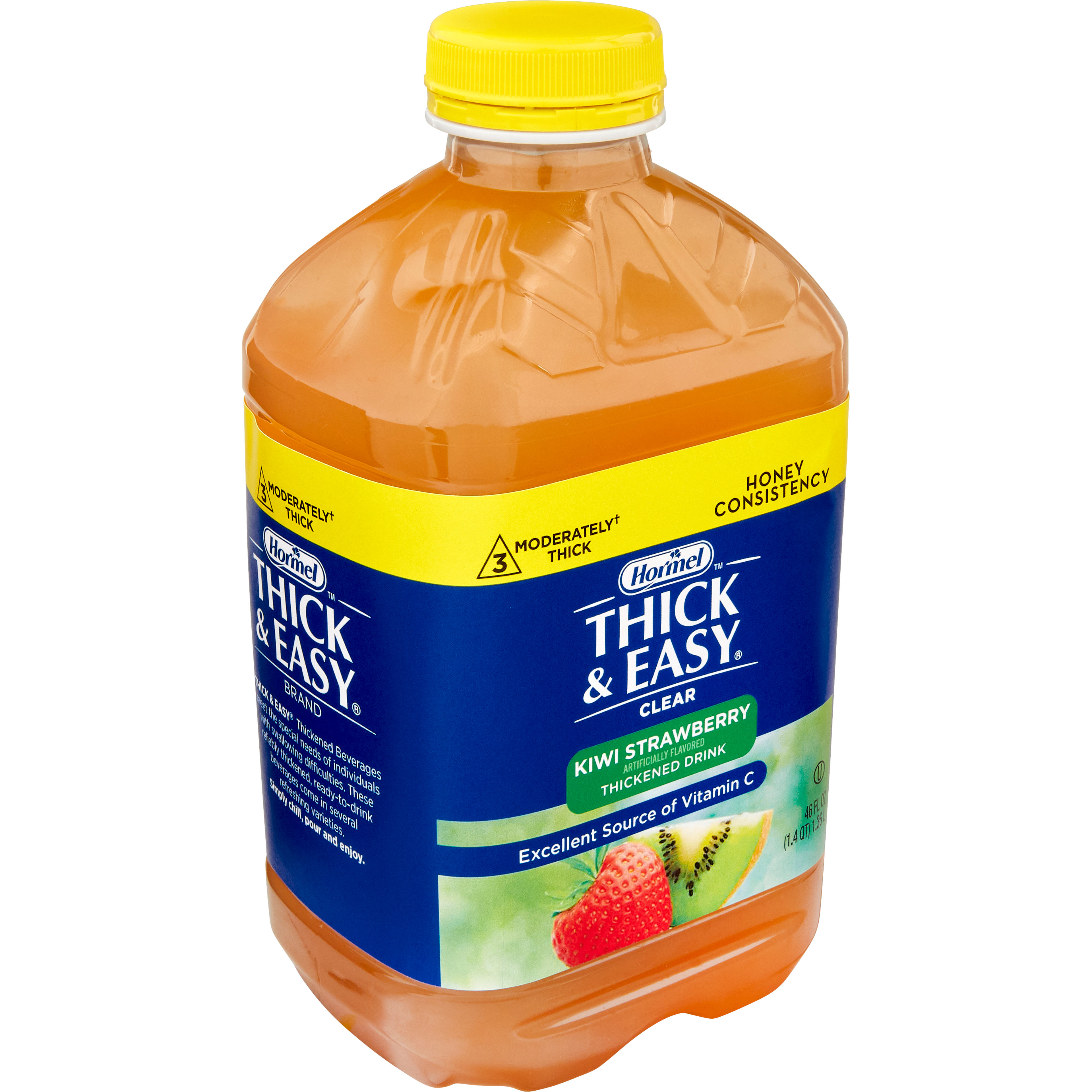 Thick & Easy Clear Honey Consistency Kiwi Strawberry Thickened Beverage, 46 oz. Bottle