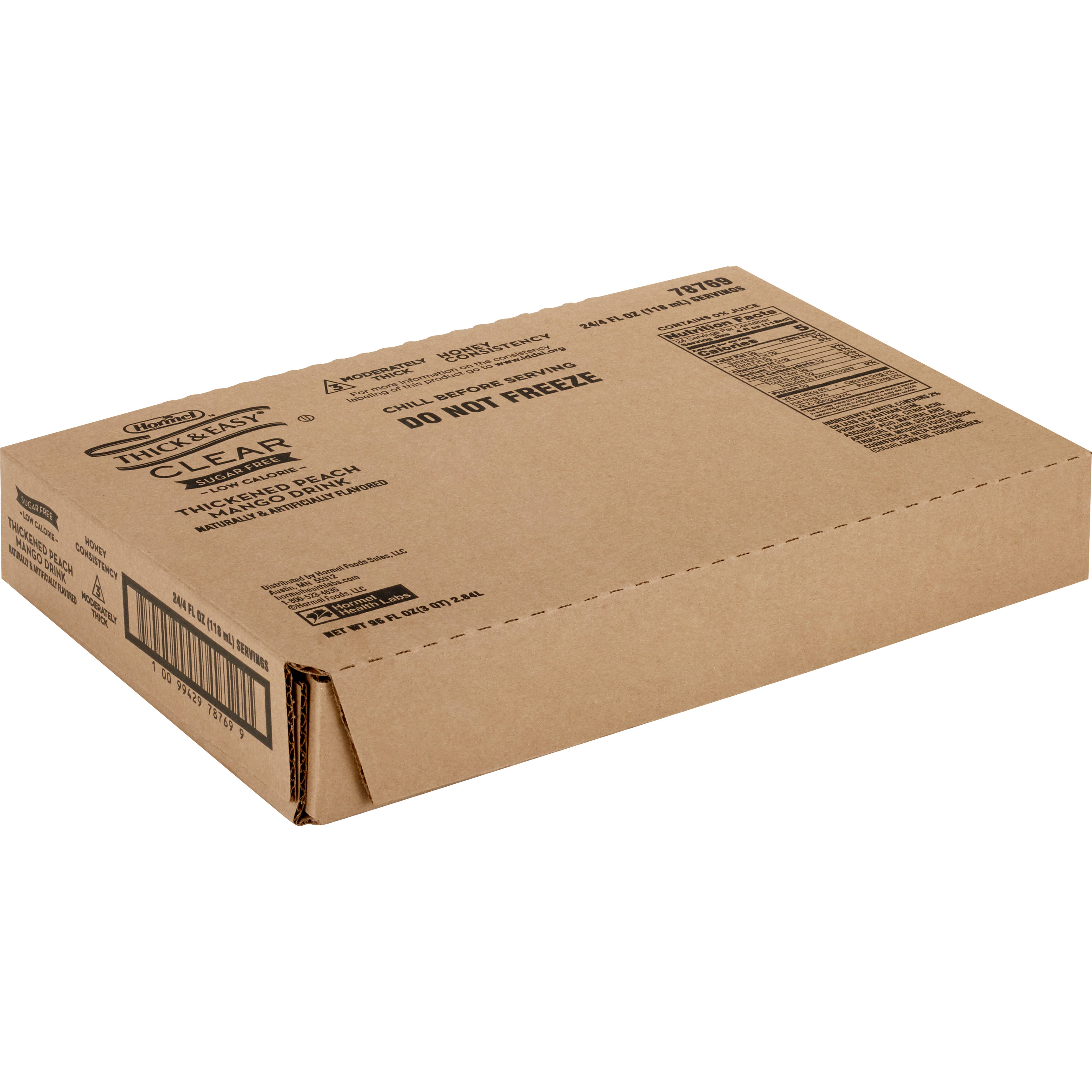 Thick & Easy Clear Honey Consistency Sugar-Free Peach Mango Thickened Beverage, 4 oz. Cup