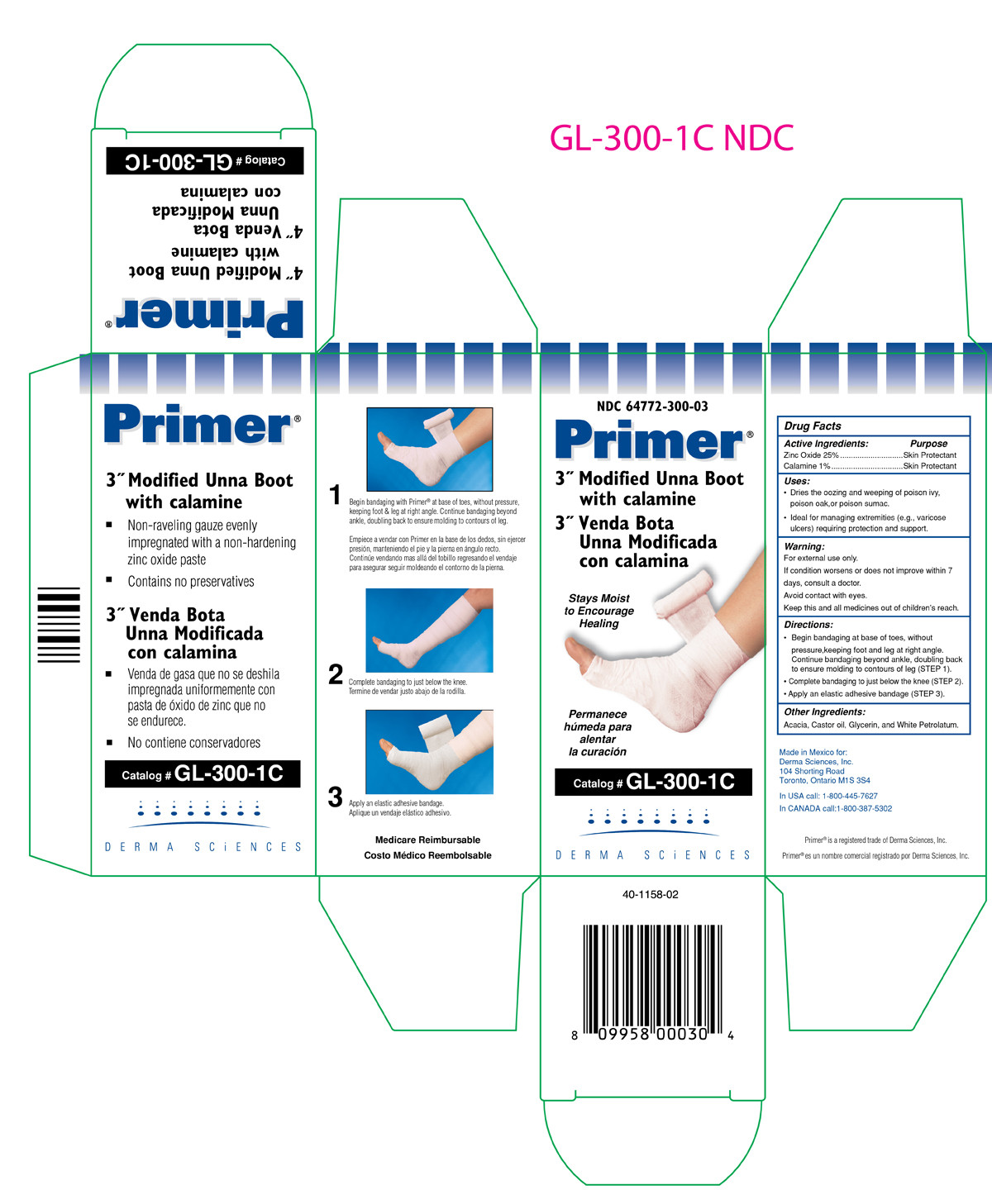 Primer 4" Modified Unna Boot with Calamine