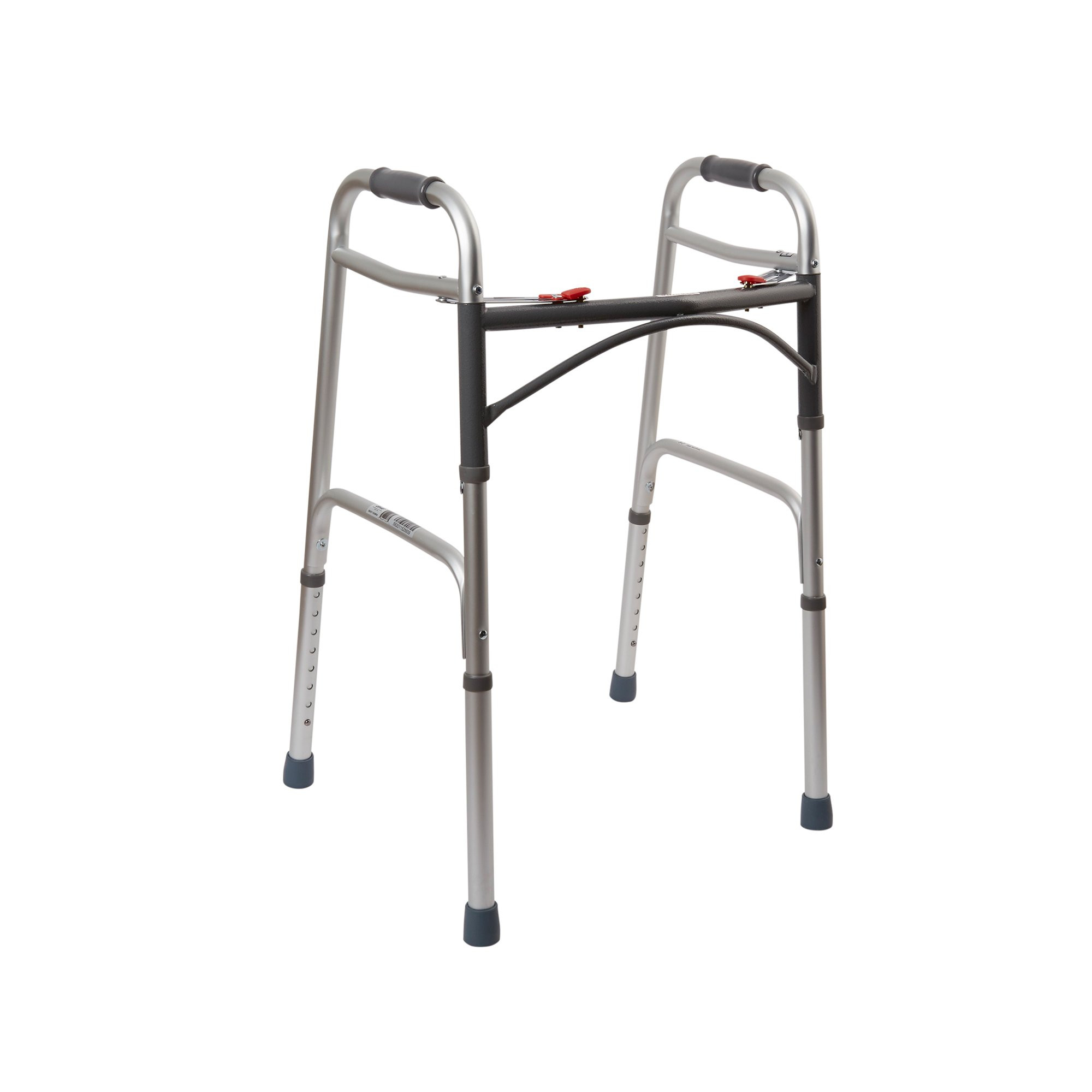drive Deluxe Aluminum Dual Release Folding Walker, 32 - 39" Height, 10200-1, 1 Each