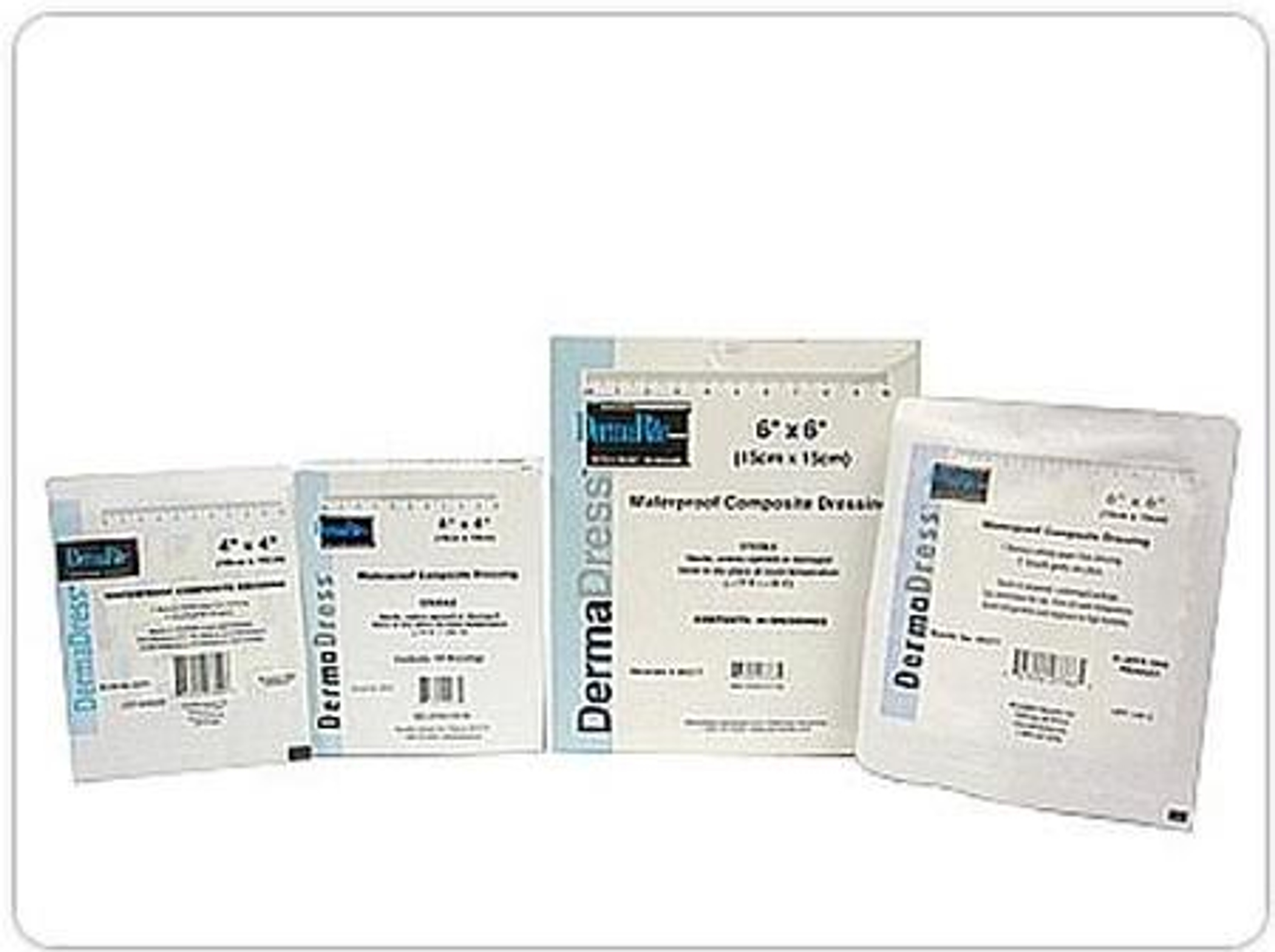 DermaDress Waterproof Composite Dressing, 6 X 6", 00277E, Box of 10