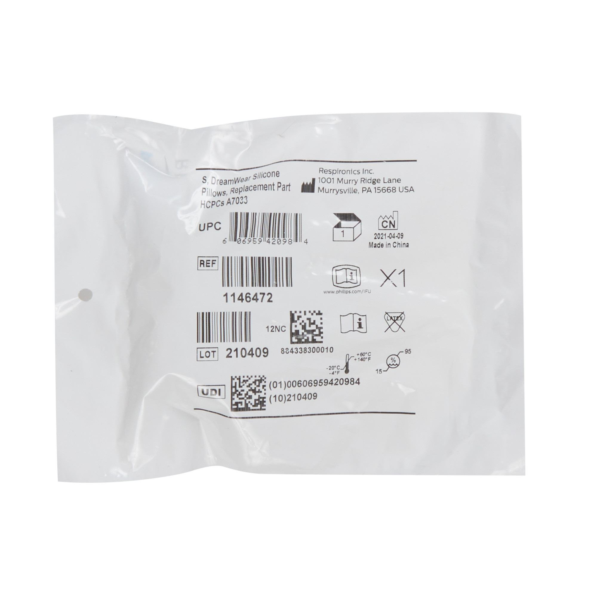 DreamWear CPAP Nasal Pillow Cushion, 1146472, 1 Each