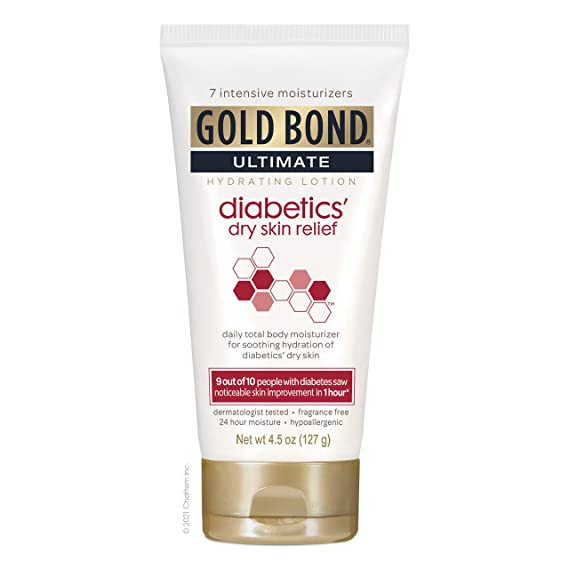 Gold Bond Ultimate Diabetics' Dry Skin Relief Foot Cream, Unscented, 3.4 oz.