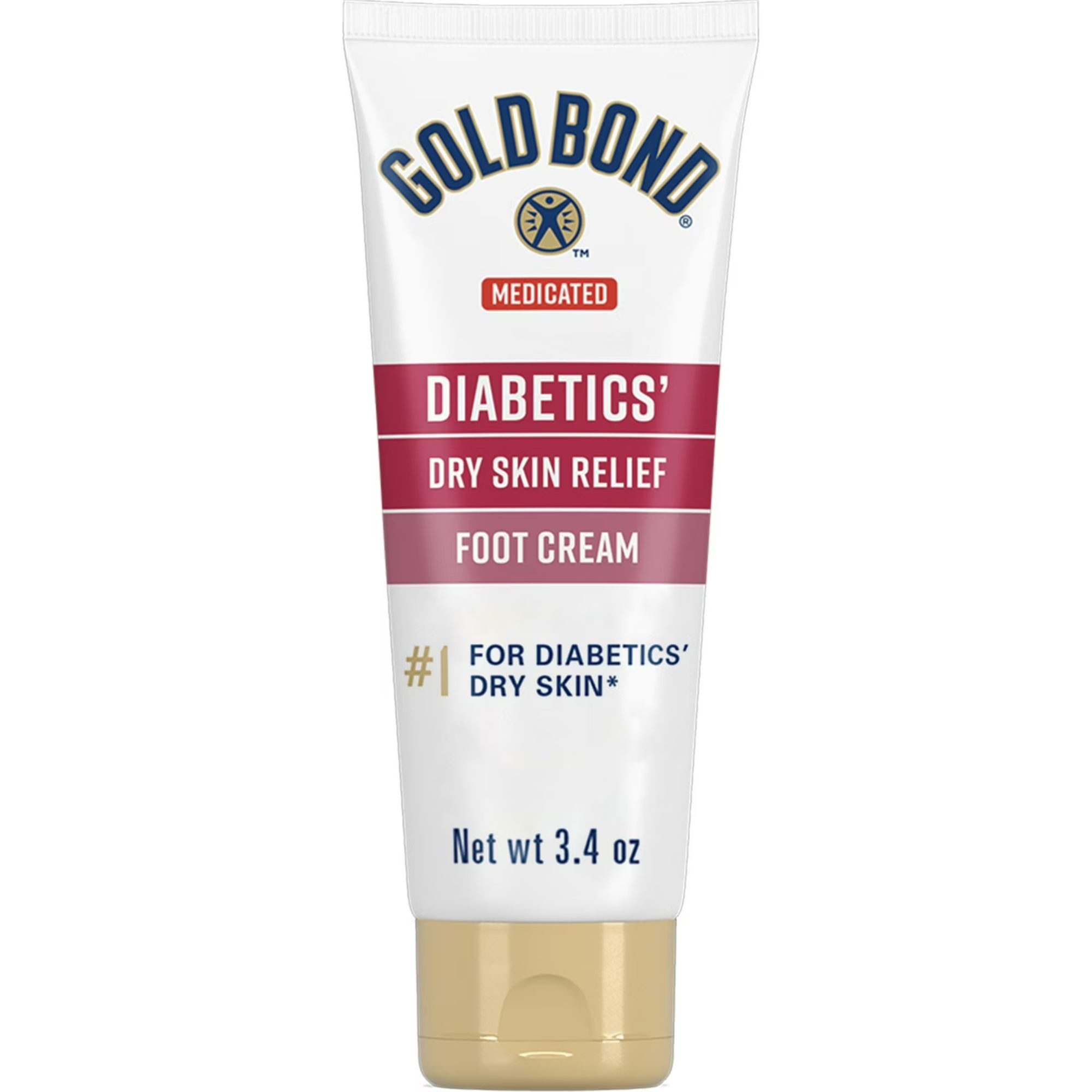 Gold Bond Ultimate Diabetics' Dry Skin Relief Foot Cream, Unscented, 3.4 oz.