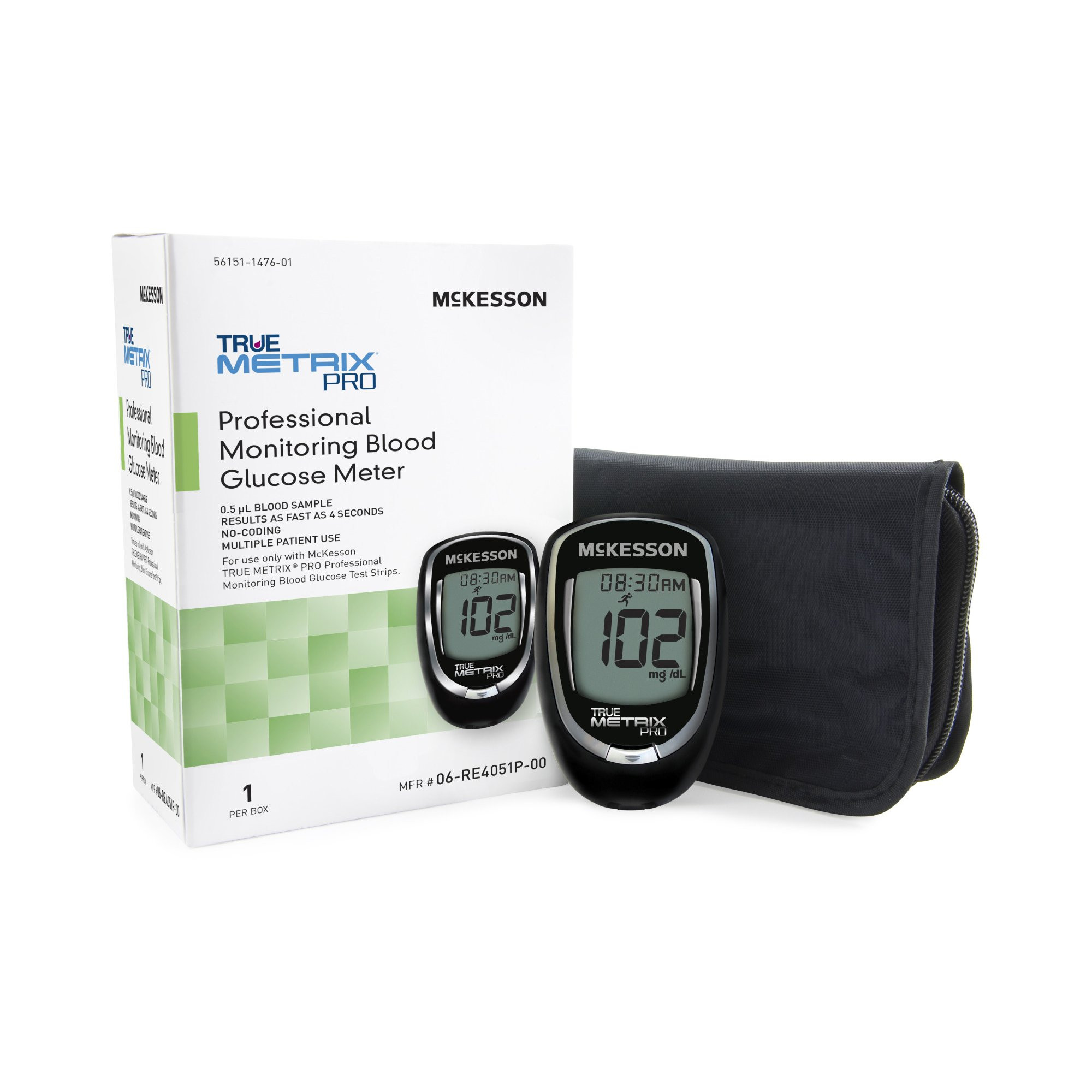 McKesson True Metrix Pro Professional Monitoring Blood Glucose Meter, 06-RE4051P-00, 1 Meter