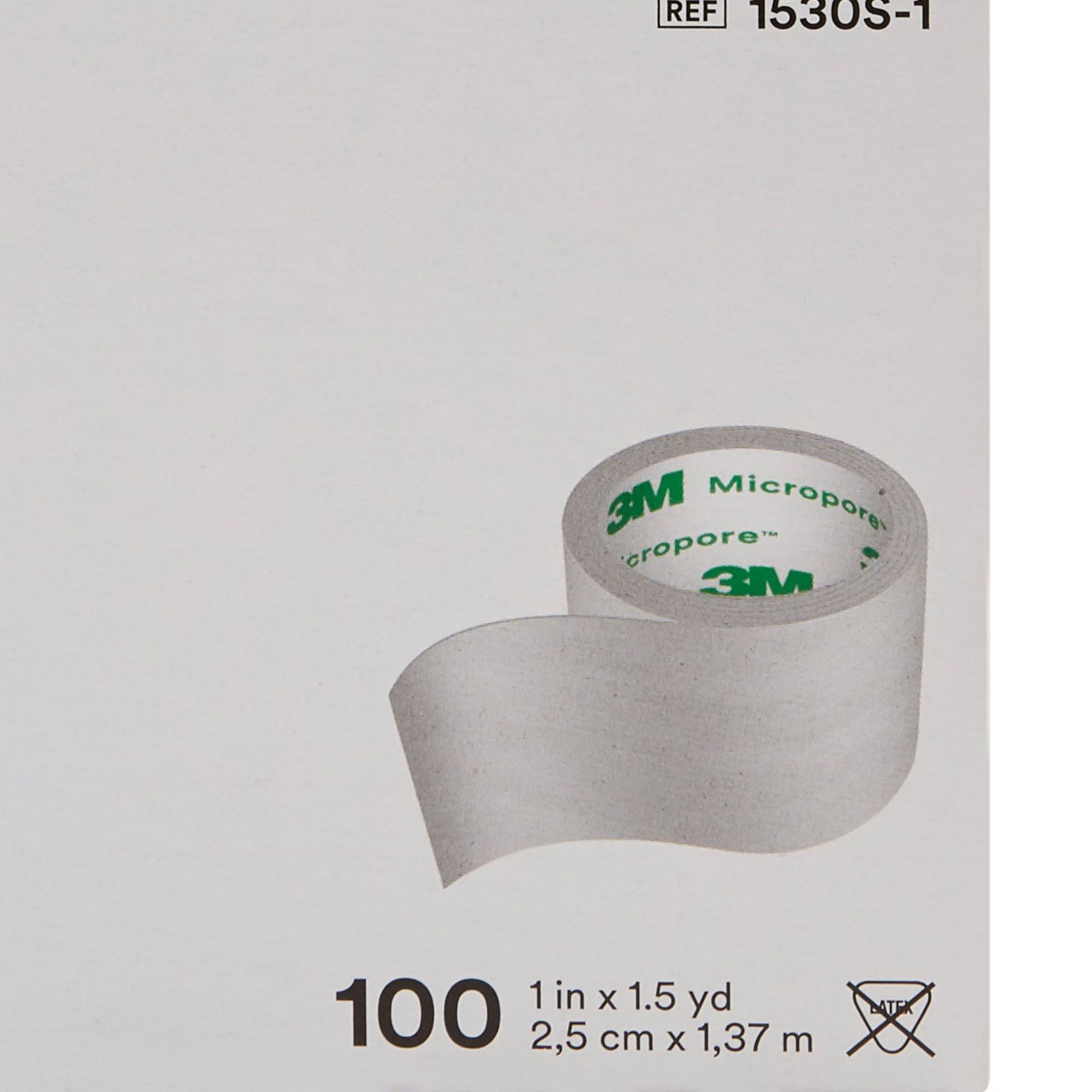 3M Micropore Skin Friendly Paper Medical Tape, 1" X 1.5 yd, 1530S-1, Box of 100