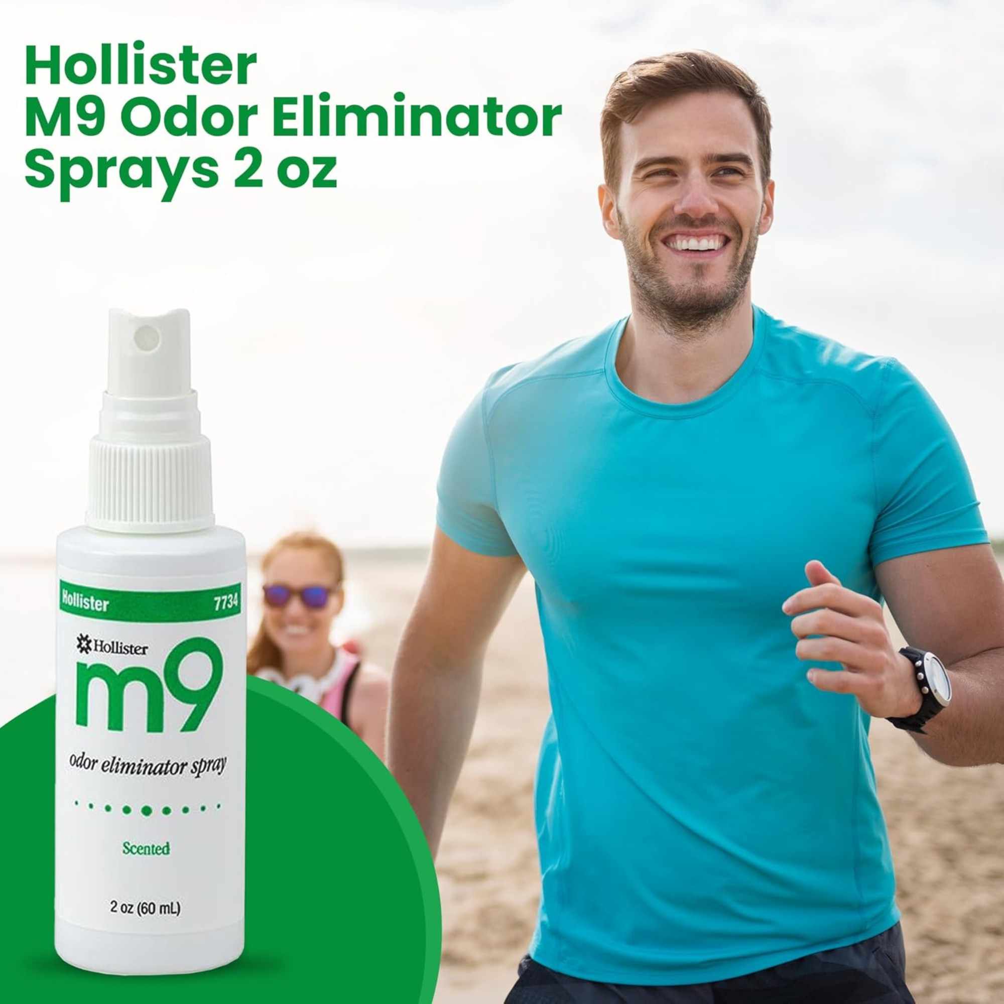 Hollister M9 Odor Eliminator Spray, Scented, 2 oz.