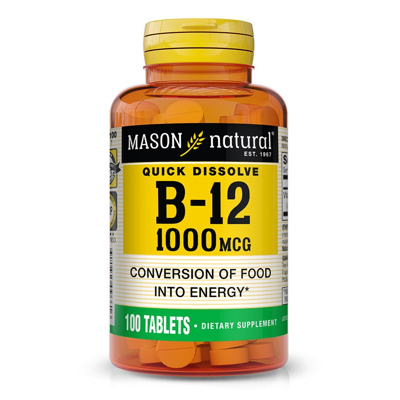 Mason Natural Vitamin B12 Dietary Supplement, 1000 mcg