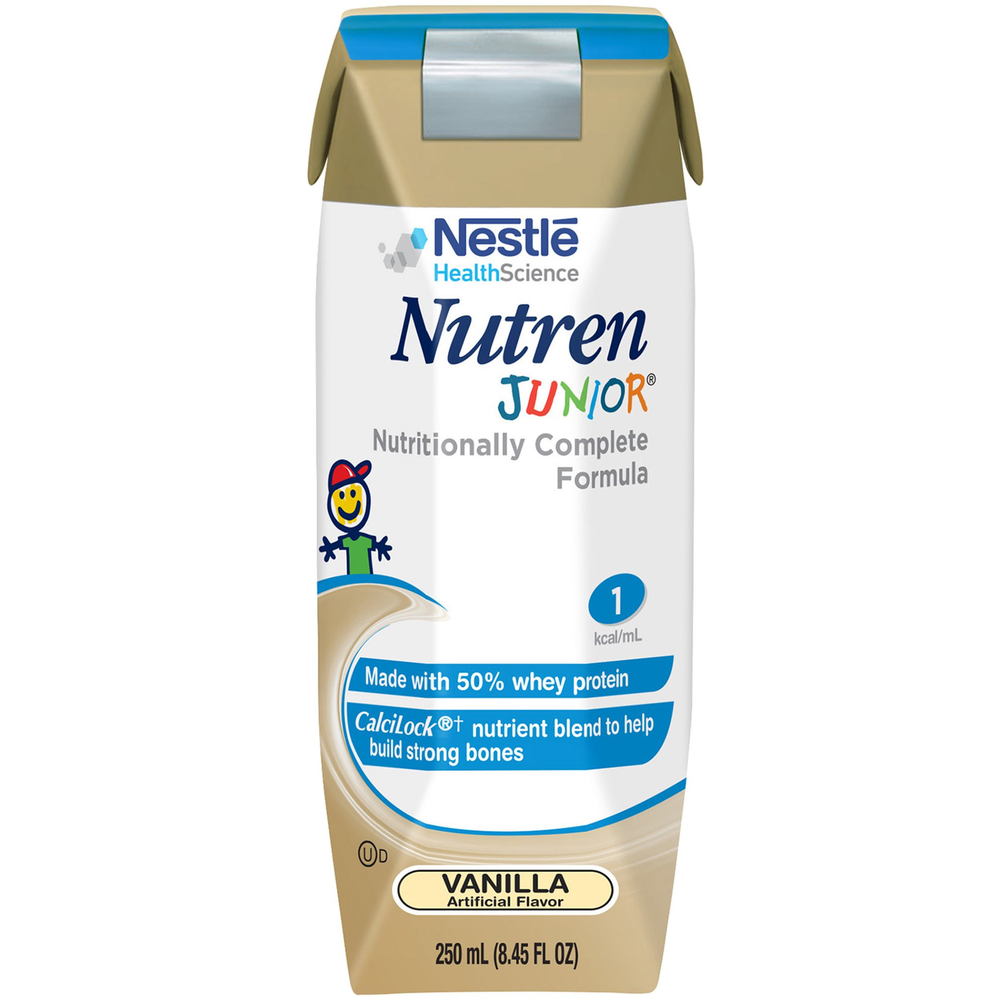 Nestle HealthScience Nutren Junior Nutritionally Complete Formula, Vanilla, 8.45 oz., 9871616062, Case of 24