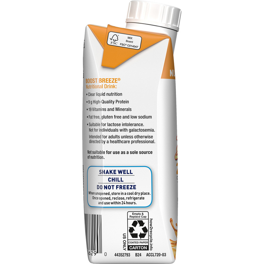 Boost Breeze Nutritional Drink, Orange, 8 oz.