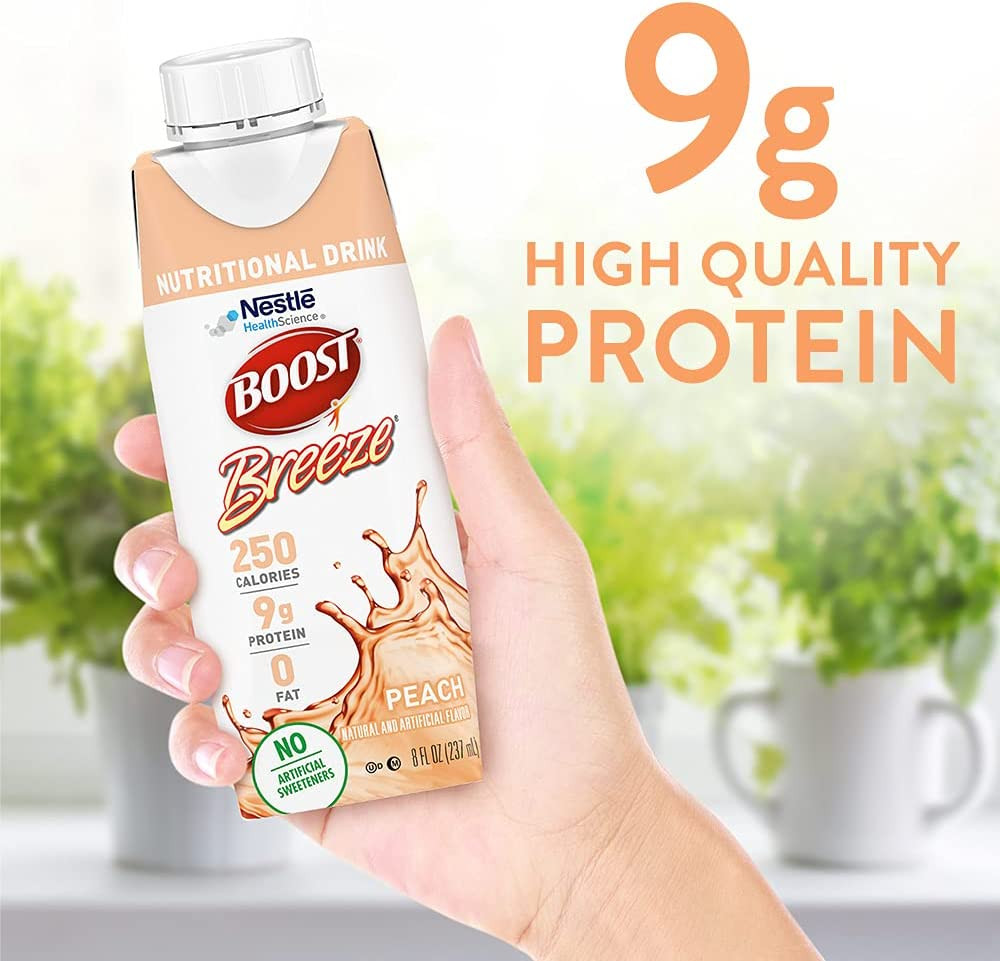 Boost Breeze Nutritional Drink, Peach, 8 oz.