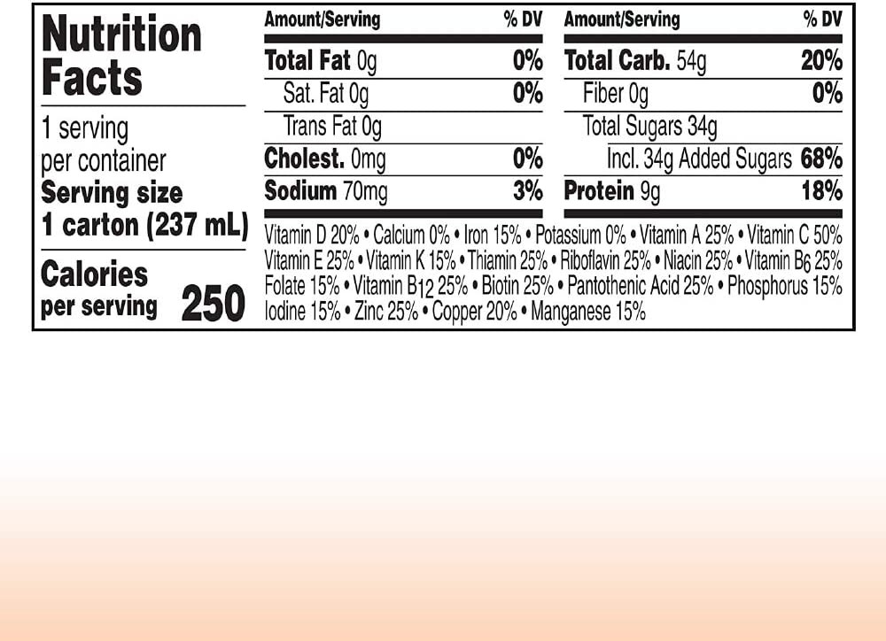 Boost Breeze Nutritional Drink, Peach, 8 oz.