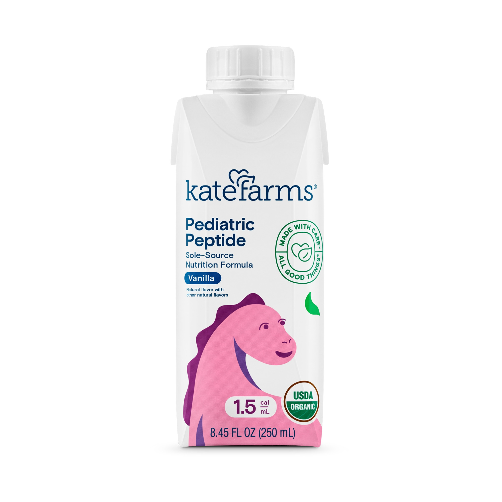 Kate Farms Pediatric Peptide 1.5 Sole-Source Nutrition Formula, Vanilla, 8.5 oz.